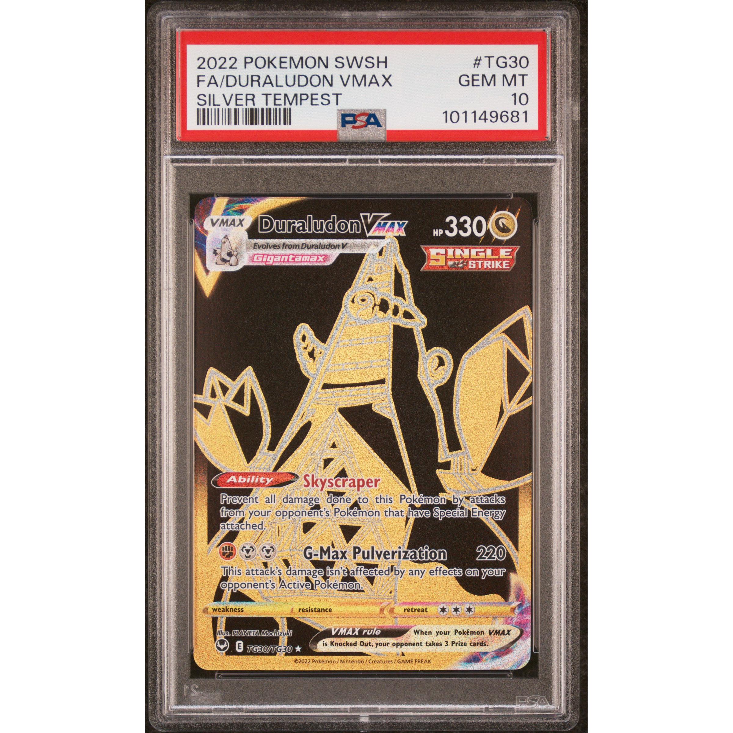 2022 Pokemon Silver Tempest Duraludon VMAX TG30/TG30 PSA 10 Gem Mint Trading Card - Rare Collectible for Pokemon TCG Players & Investors | Perfect for Tournaments, Display Cases, and Investment Portfolios