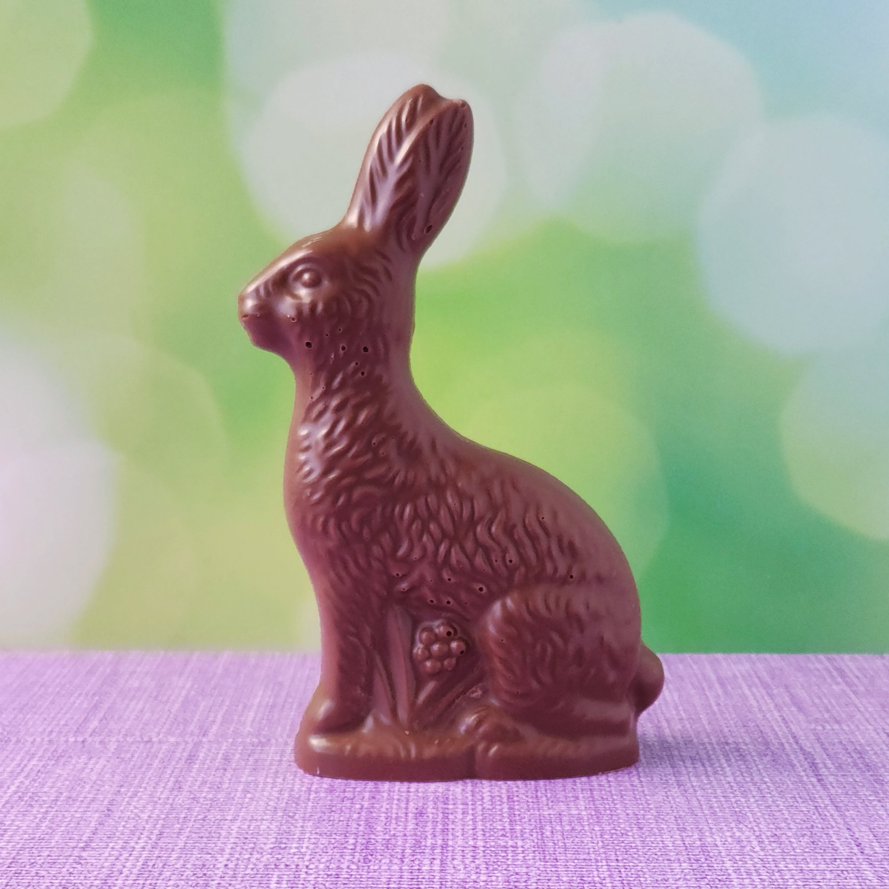 Premium Solid Chocolate 3D Sitting Bunny - Large Easter Chocolate Gift for Kids & Adults - Perfect for Easter Celebrations, Birthday Parties & Holiday Gifting