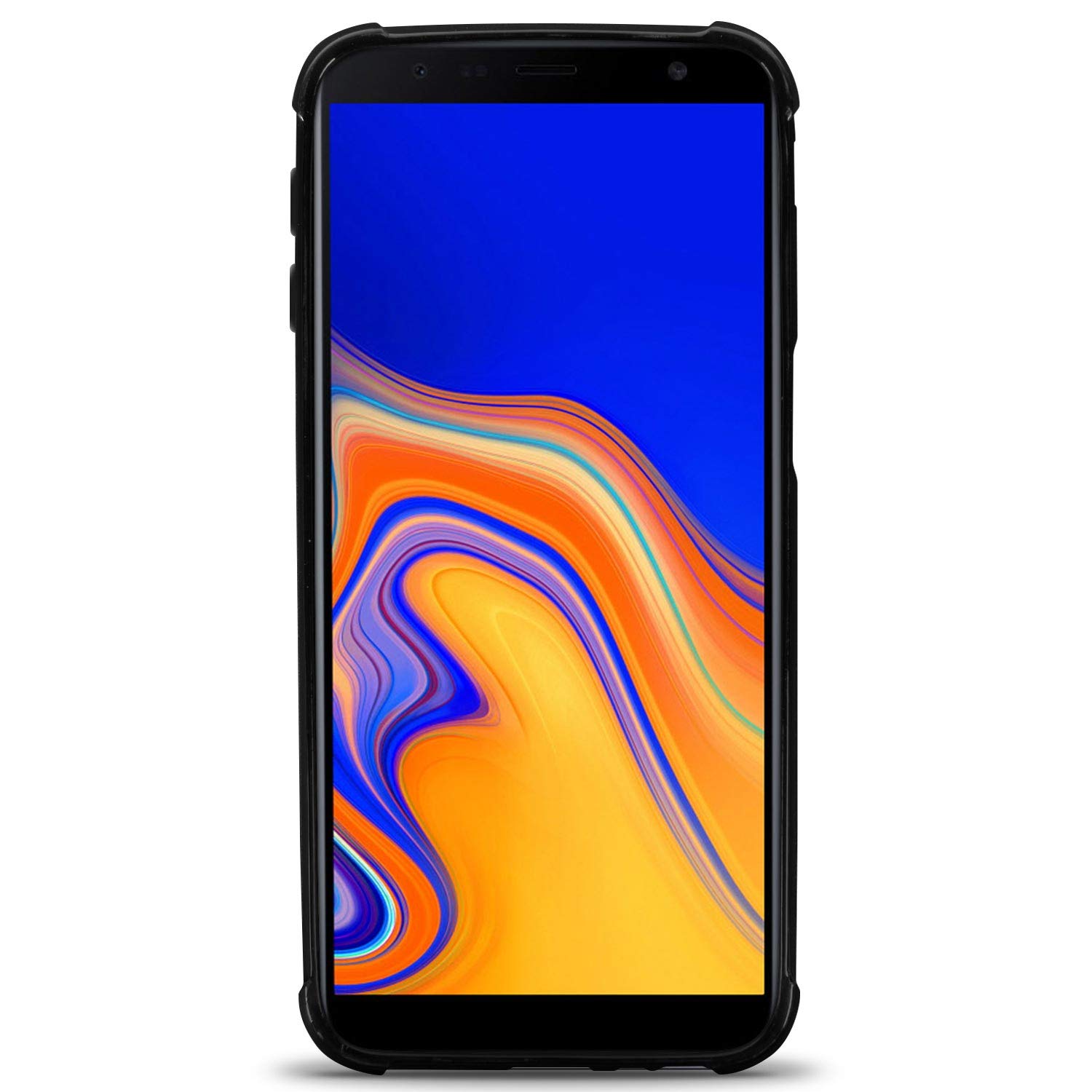 Premium FlexGuard Series Shockproof Case for Samsung Galaxy J6 Prime/J6 Plus - Gloss Black - Slim Protective Cover with Anti-Scratch & Anti-Fingerprint Design - Perfect for Daily Use, Travel & Outdoor Activities