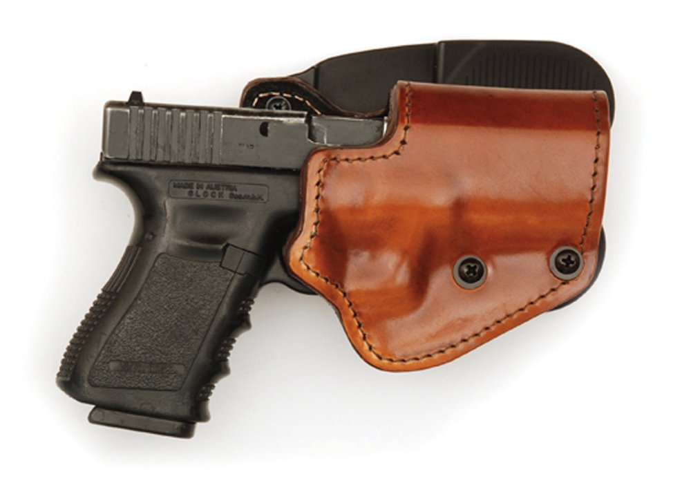Premium Mako 3-Layer Concealed Carry Holster (Genuine Leather/Kydex/Suede Lined) - Paddle Style for Glock 20/21 Pistols | Comfortable EDC & Tactical Use for Range, Hunting & Self-Defense