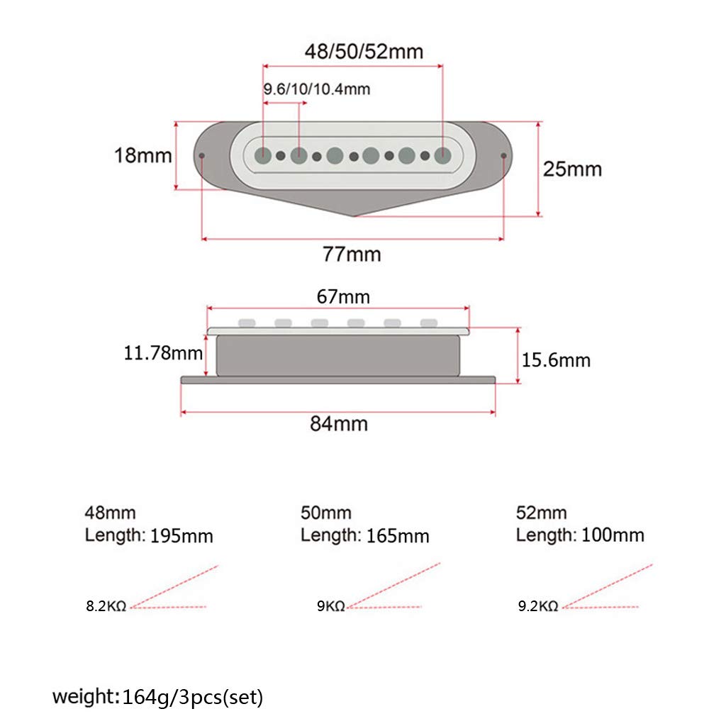 Alnicov 3PCS/Set 6-String Single Coil Guitar Pickups for Fender Stratocaster & Squier - Perfect for Electric Guitar Upgrades & DIY Repairs