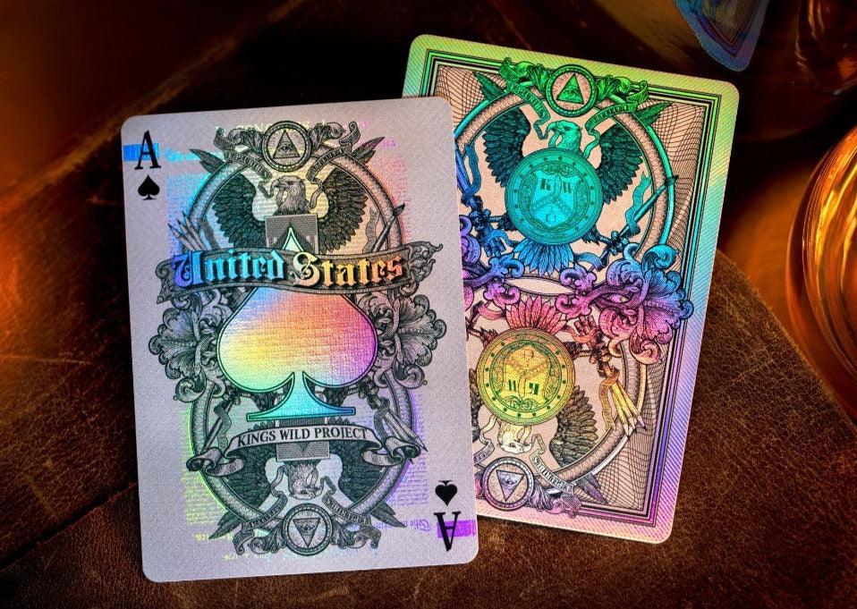 Holographic Legal Tender Version II Playing Cards - Premium Collectible Deck by Kings Wild Projects | Perfect for Magic Tricks, Cardistry & Poker Games