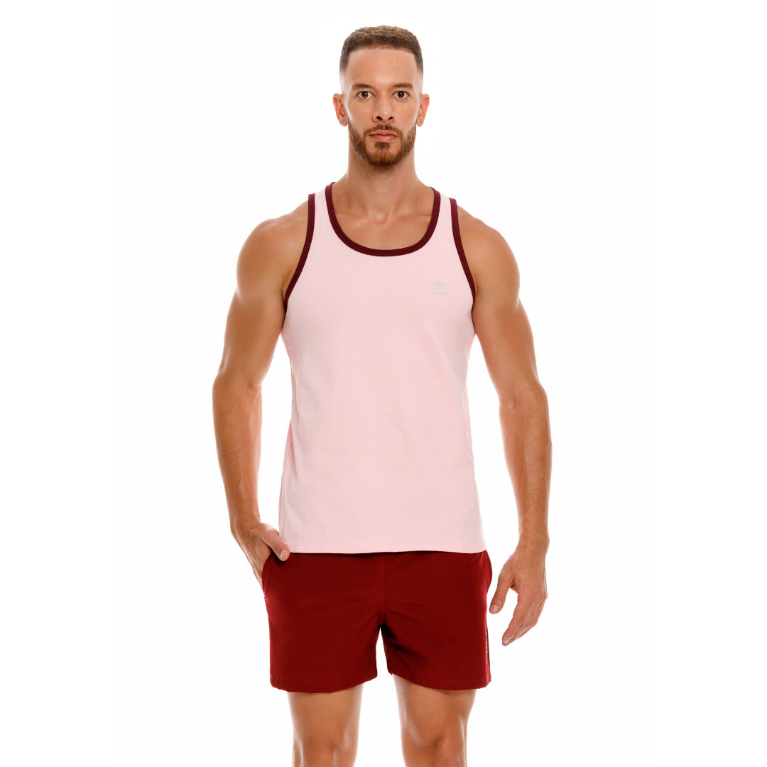 JOR Brixton Women's Slim Fit Cotton Tank Top in Pink - Perfect for Casual Wear, Gym, and Summer Outfits