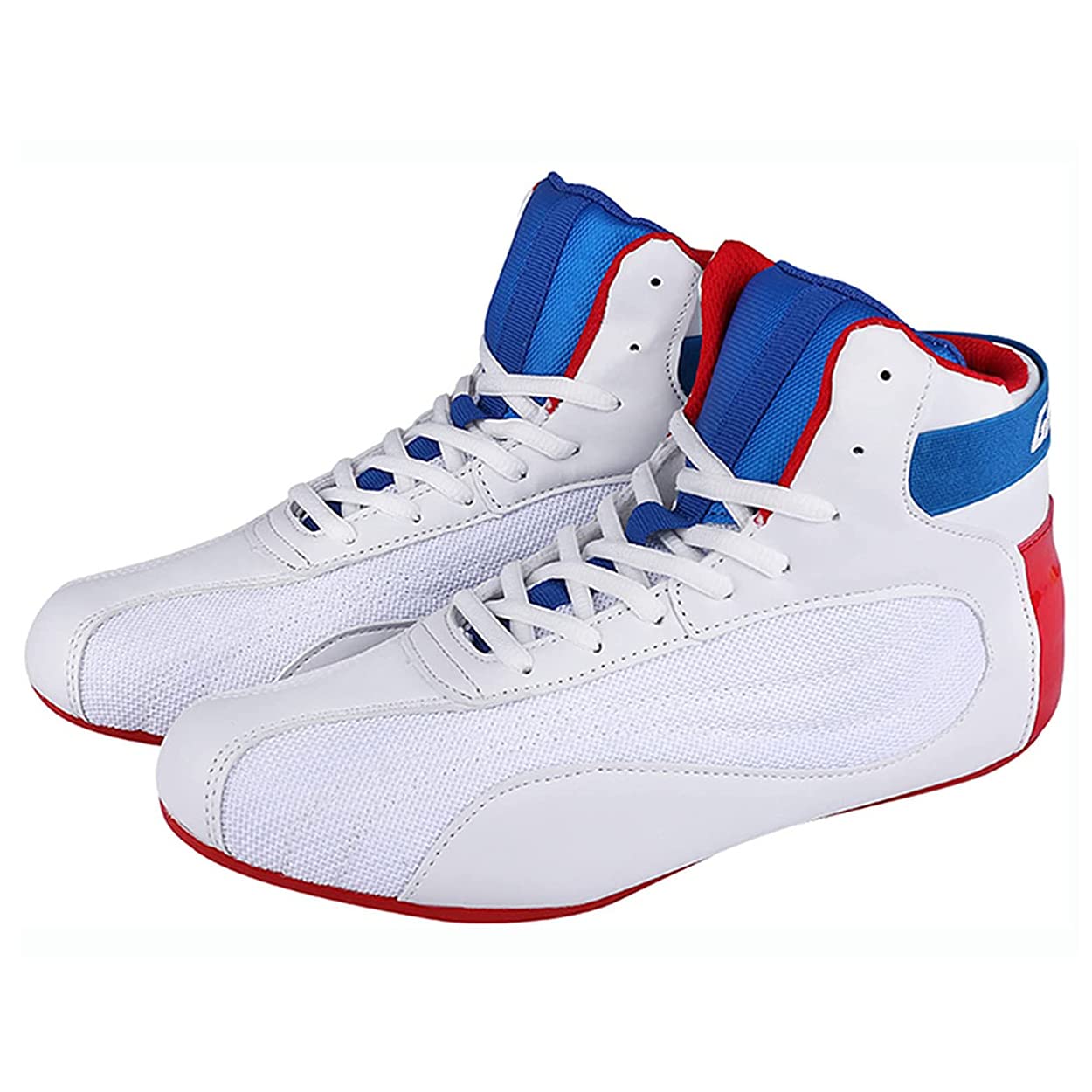 WJFGGXHK Unisex Wrestling Shoes - High Top Boxing Boots with Rubber Sole for Men, Women & Teens - Perfect for Wrestling Training, Boxing & MMA Sports
