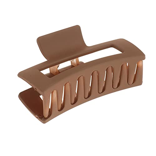 French Hair Claw Clips for Thick Hair - Large Grip Jaw Clamps for Women (8.5cm, Matte Khaki) - Perfect for Updos & Styling