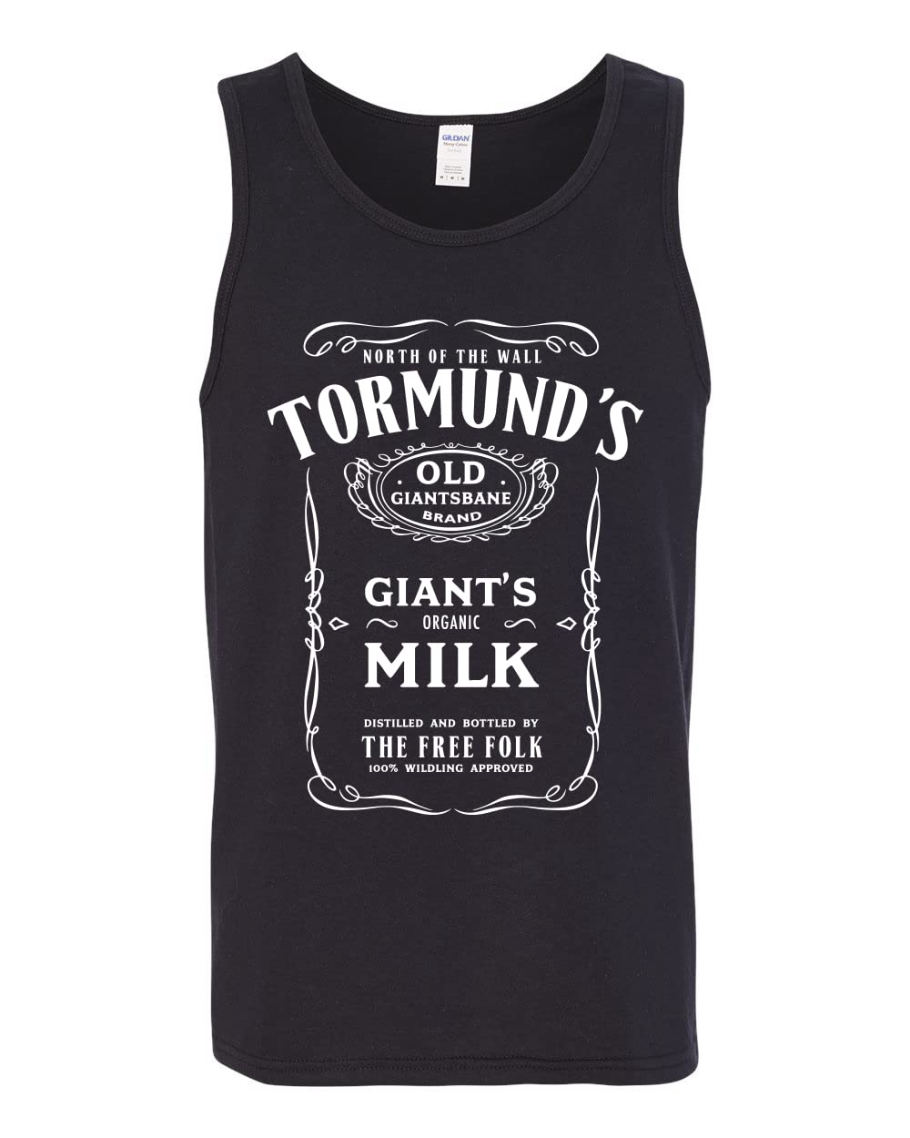Tormund's Milk Old Giantsbane Organic North of The Wall Pop Culture Men's Graphic Tank Top - Game of Thrones Inspired Casual Wear for Fans, Cosplay & Summer Outfits