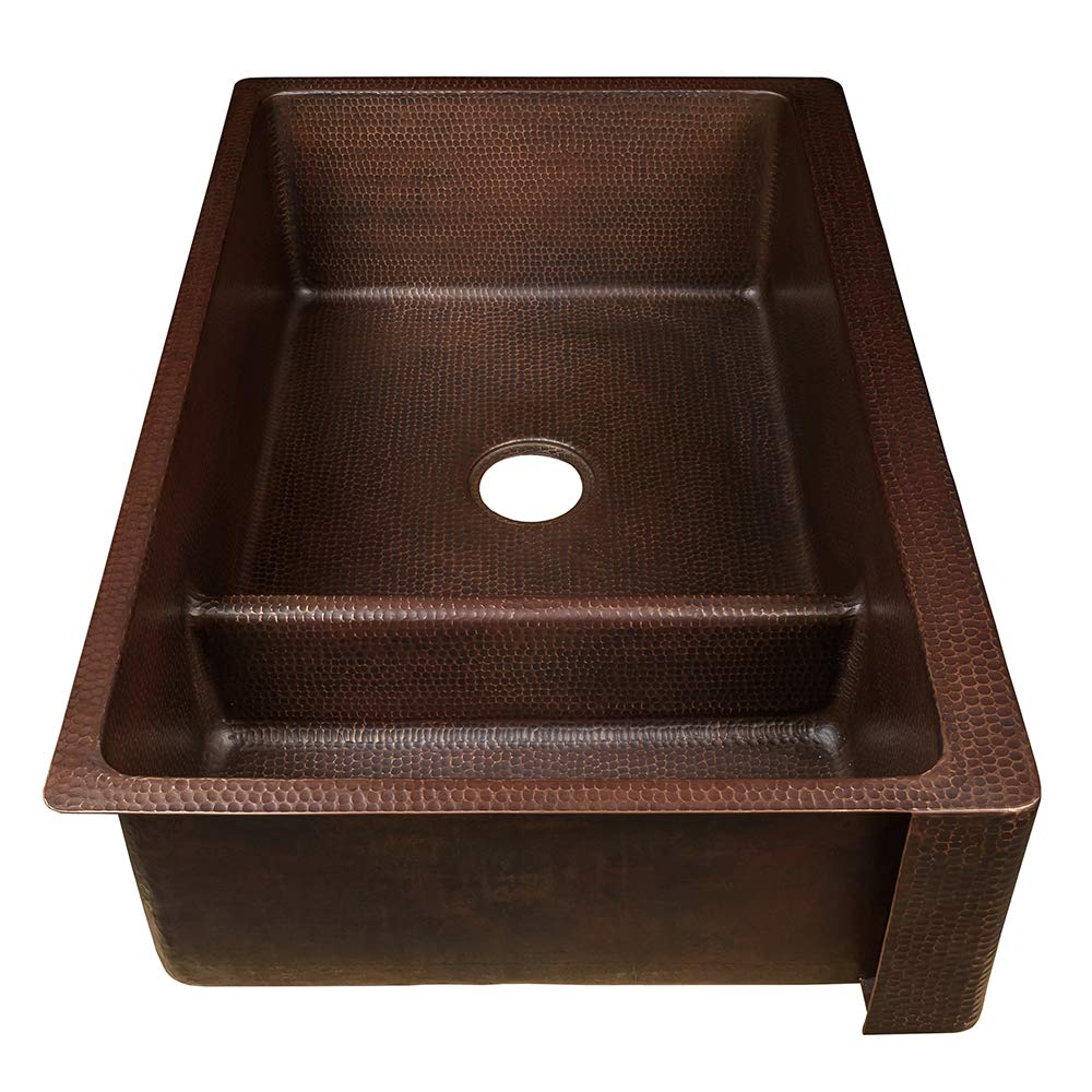 Premium 33-Inch Copper Kitchen Sink with Drain Package - KSP3_KA30DB33229-SD5 | Rust-Resistant, Durable for Modern Kitchens | Perfect for Home Renovation & Commercial Use