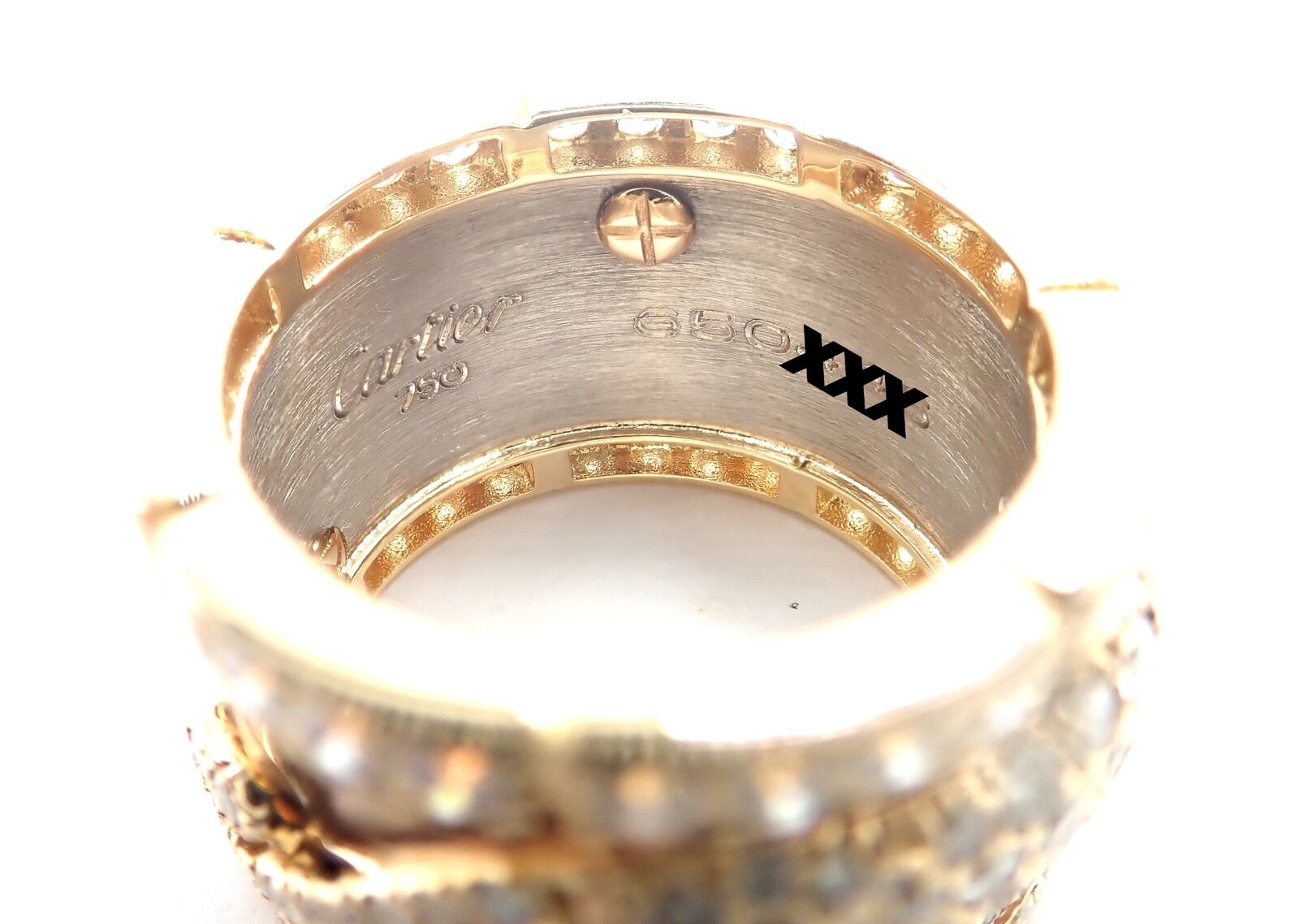 Cartier Panthère Mahango 18k Yellow & White Gold Diamond Ring for Women - Luxury Wedding, Engagement & Anniversary Jewelry Gift