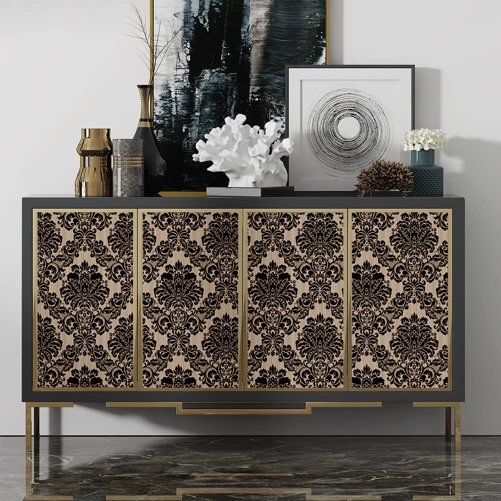 9148-10M Damask Peel and Stick Wallpaper - 17.7