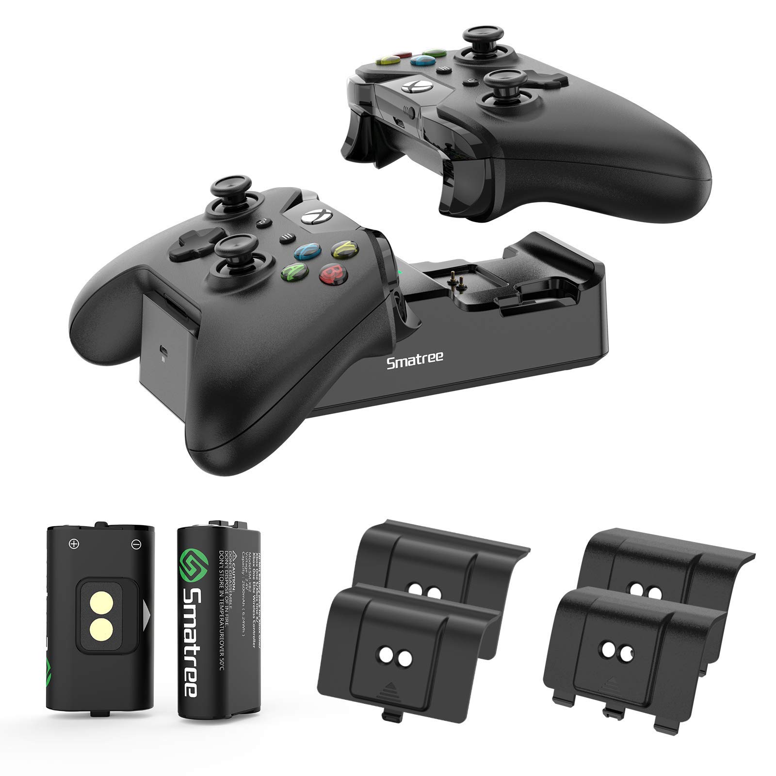 Smatree Xbox Series X|S & Xbox One Controller Charger Station with 5 Rechargeable Batteries - Compatible with Xbox One X, One S, One Elite - Perfect for Gaming Sessions & Multiplayer Setups