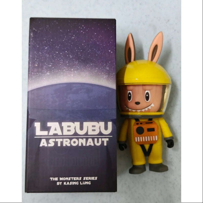 Labubu The Monsters Astronaut Yellow Limited Edition 2017 - Rare Collectible Vinyl Art Toy for Display, Gifts & Pop Culture Enthusiasts