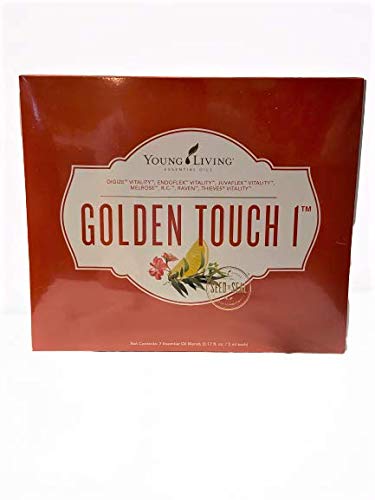 Young Living Golden Touch 1 Essential Oil Set - 7 Premium Oils (Melrose, Raven, R.C, DiGize, Endoflex, Thieves, Juvaflex) for Aromatherapy, Relaxation & Wellness - Perfect for Diffusers, Massage & Home Use