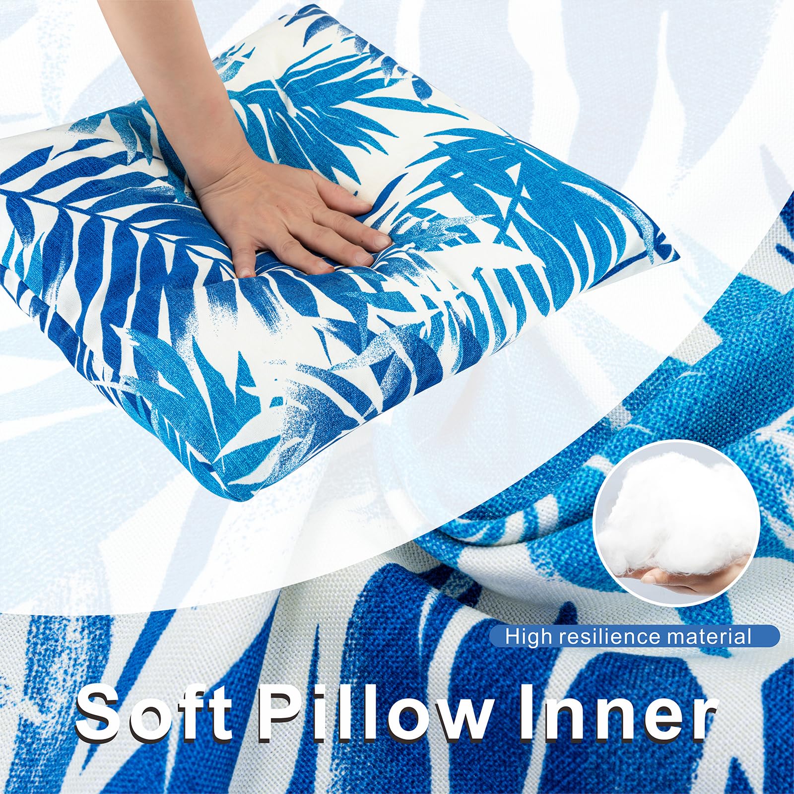**JMGBird Waterproof Outdoor Pillows Set of 2 - 18×18 Inch Throw Pillows with Insert for Patio Furniture - Perfect for Garden, Deck, Poolside & Outdoor Lounging**