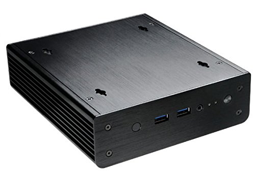 Akasa Newton H Black Aluminum uCFF Computer Case - Compact PC Case for Mini ITX, HTPC, Home Theater (150mm x 170mm, Black) - Perfect for Small Form Factor Builds & Media Center PCs