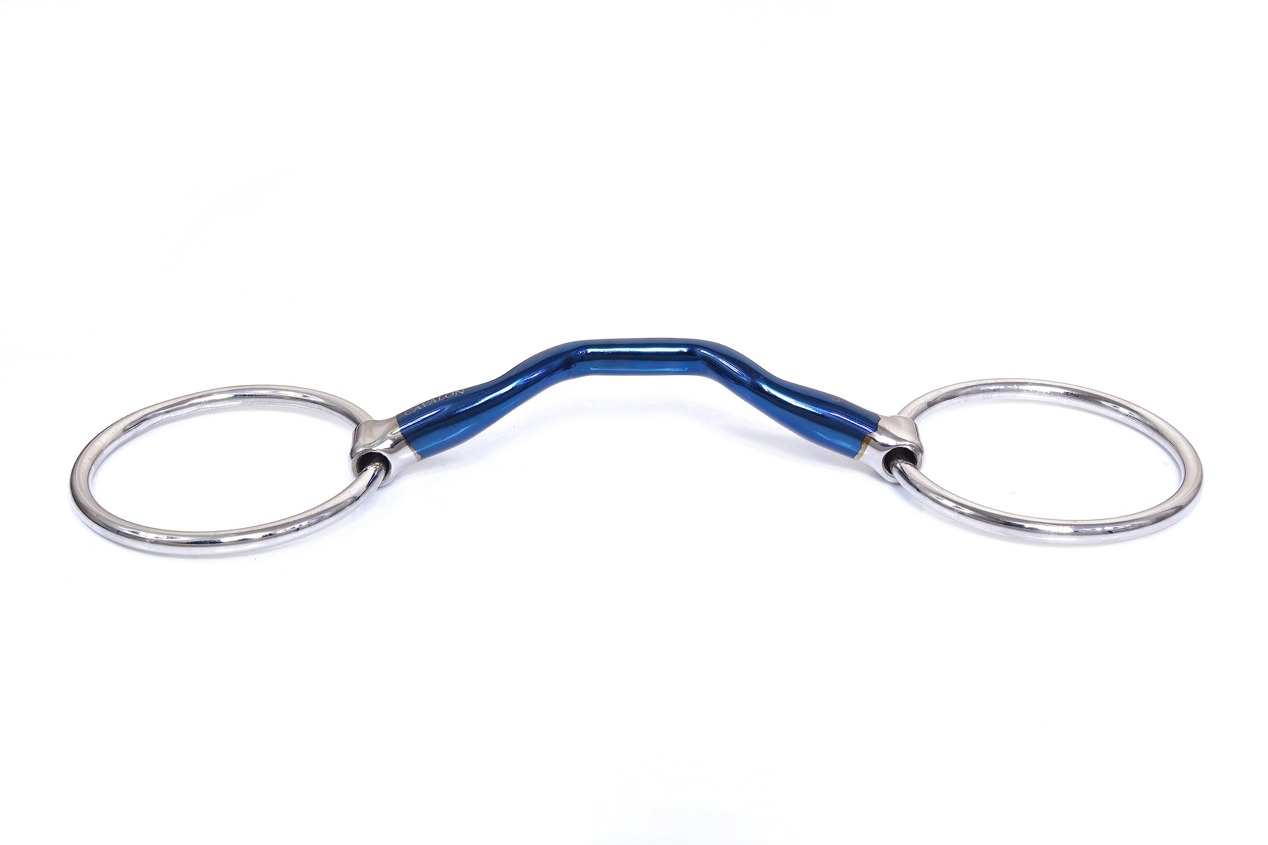 Cavalon Sweet Iron Low Port Snaffle Bit with Loose Rings - Comfortable Horse Training Bit for Dressage, Jumping & Trail Riding