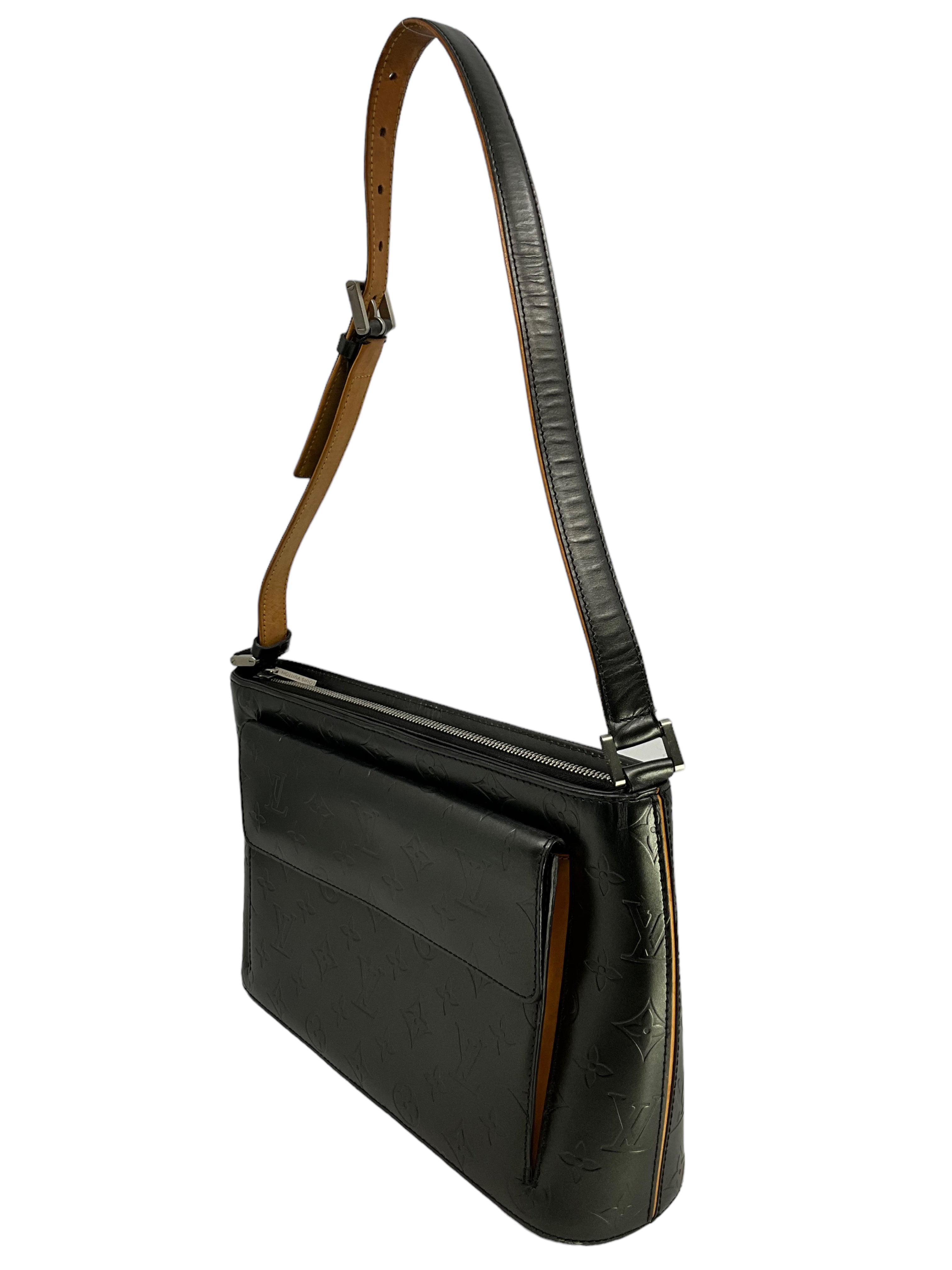 Authentic Louis Vuitton Allston Shoulder Bag in Dark Gray | Luxury Designer Crossbody Purse for Women | Perfect for Work, Travel & Evening Events