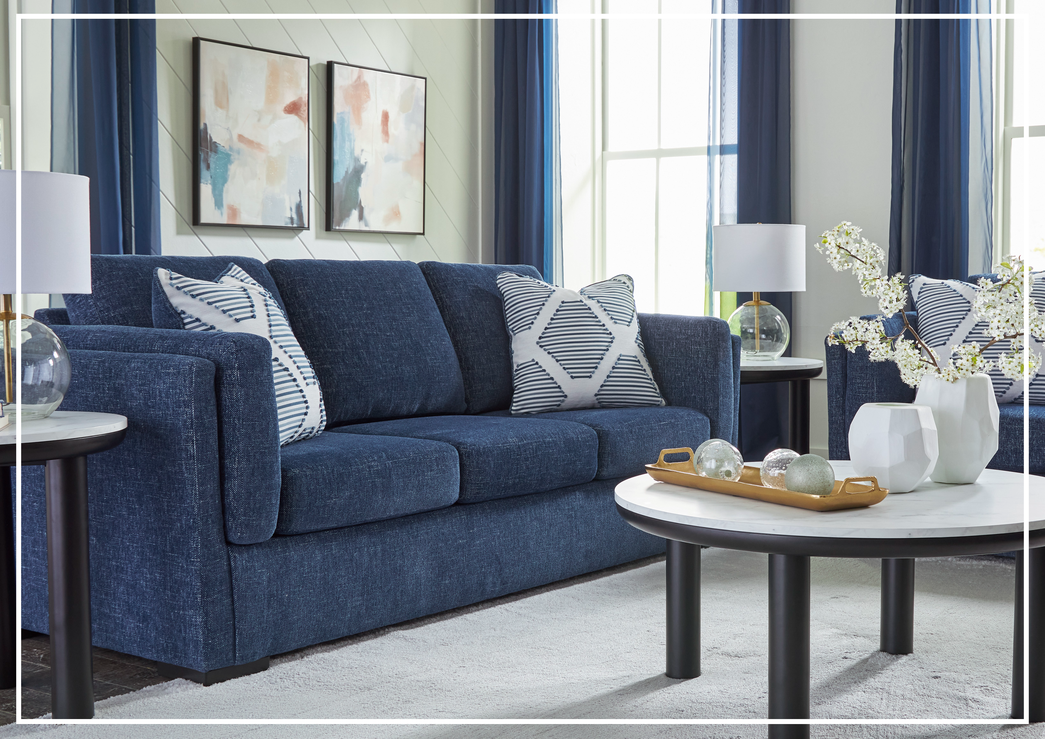 Gio Italia Eliano 3-Seater Fabric Sofa - Modern Living Room Furniture for Small Spaces | Comfortable Couch for Apartments, Condos & Cozy Homes