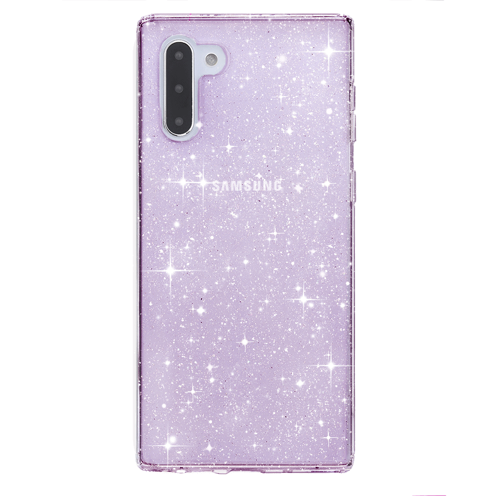 Lilac Stardust Samsung Phone Case - Protective Cover for Galaxy S21/S22/S23 - Trendy Glitter Design - Perfect for Everyday Use & Gift Giving