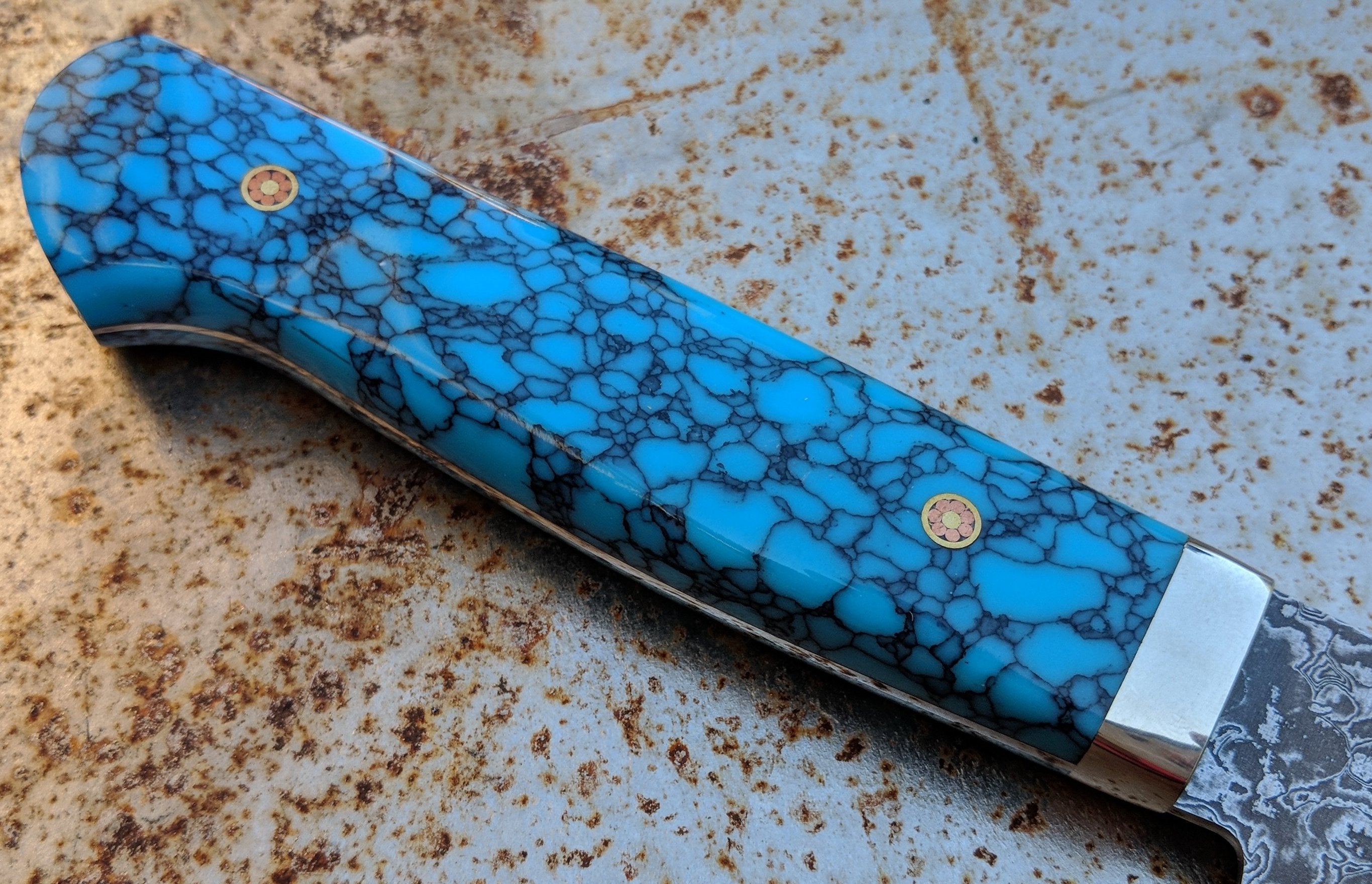 Premium Mr. Itou 190mm Turquoise Gyuto Japanese Chef Knife - High Carbon Stainless Steel Blade for Professional Sushi, Meat Cutting & Kitchen Cooking