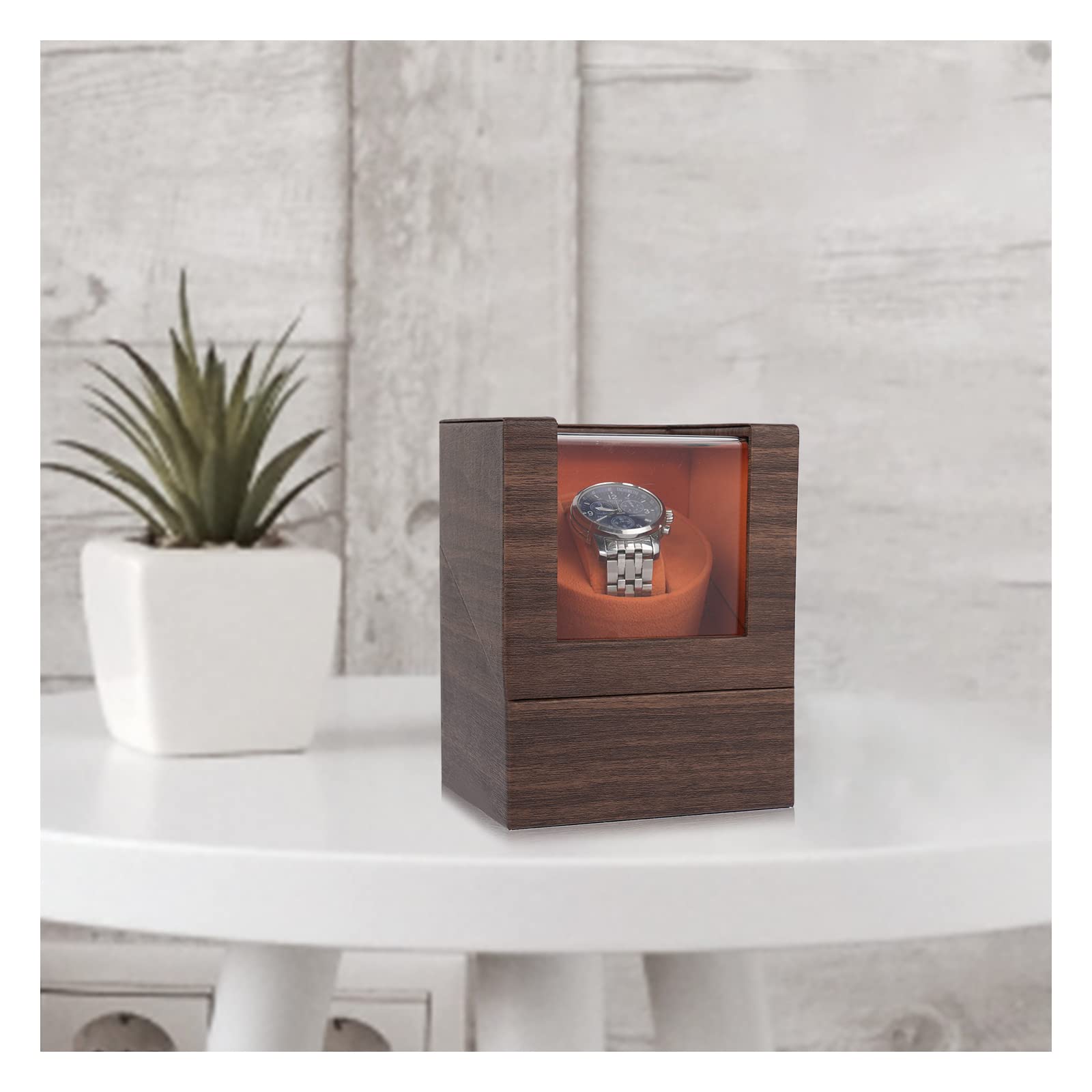 Premium Automatic Single Watch Winder for Men & Women - Ultra Quiet Japanese Motor - Perfect for Automatic, Mechanical & Self-Winding Watches - Ideal for Home, Office & Travel Use