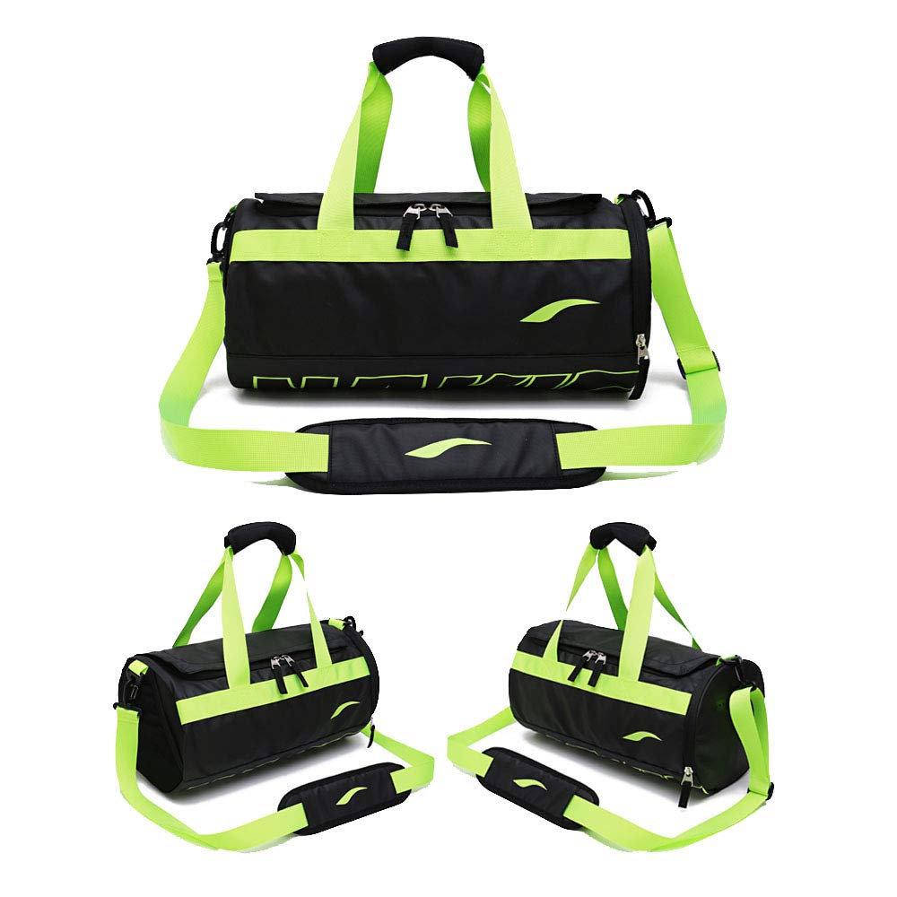 Lightweight Waterproof Gym Bag with Shoe Compartment - Perfect for Sports & Travel (Green)