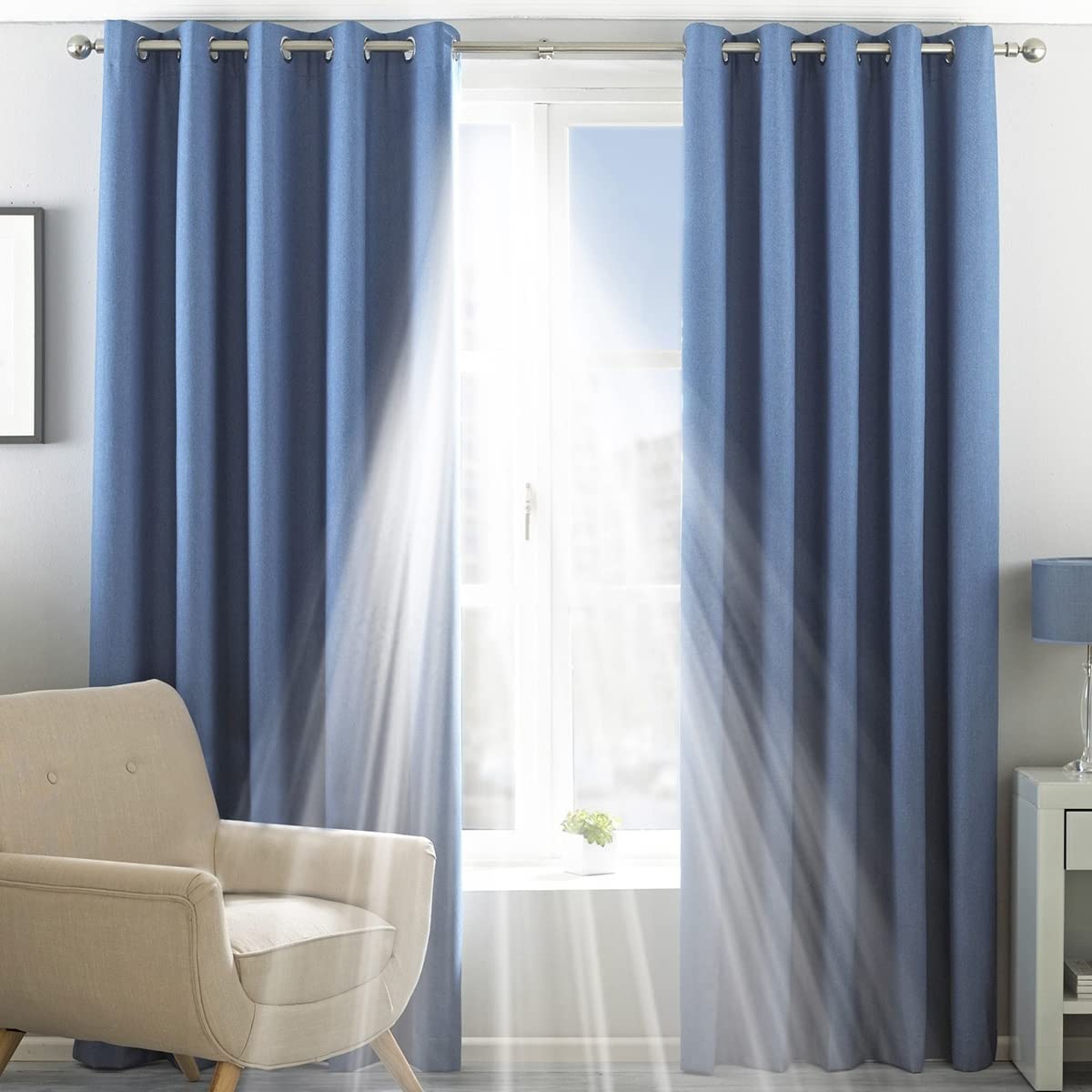 Blackout Curtains 90x54 Inches - Eclipse Light Blocking Thermal Insulated Eyelet Drapes for Bedroom & Living Room (Mauve, 229x137cm) - Perfect for Home Theater, Nursery & Shift Workers