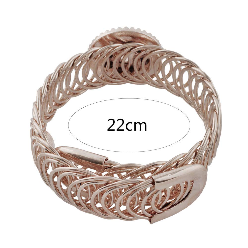 3Pcs Snap Jewelry Bangle - Hollow Fashion Bracelets 18-20mm Adjustable Charms for Women | Perfect for Parties, Weddings & Everyday Wear