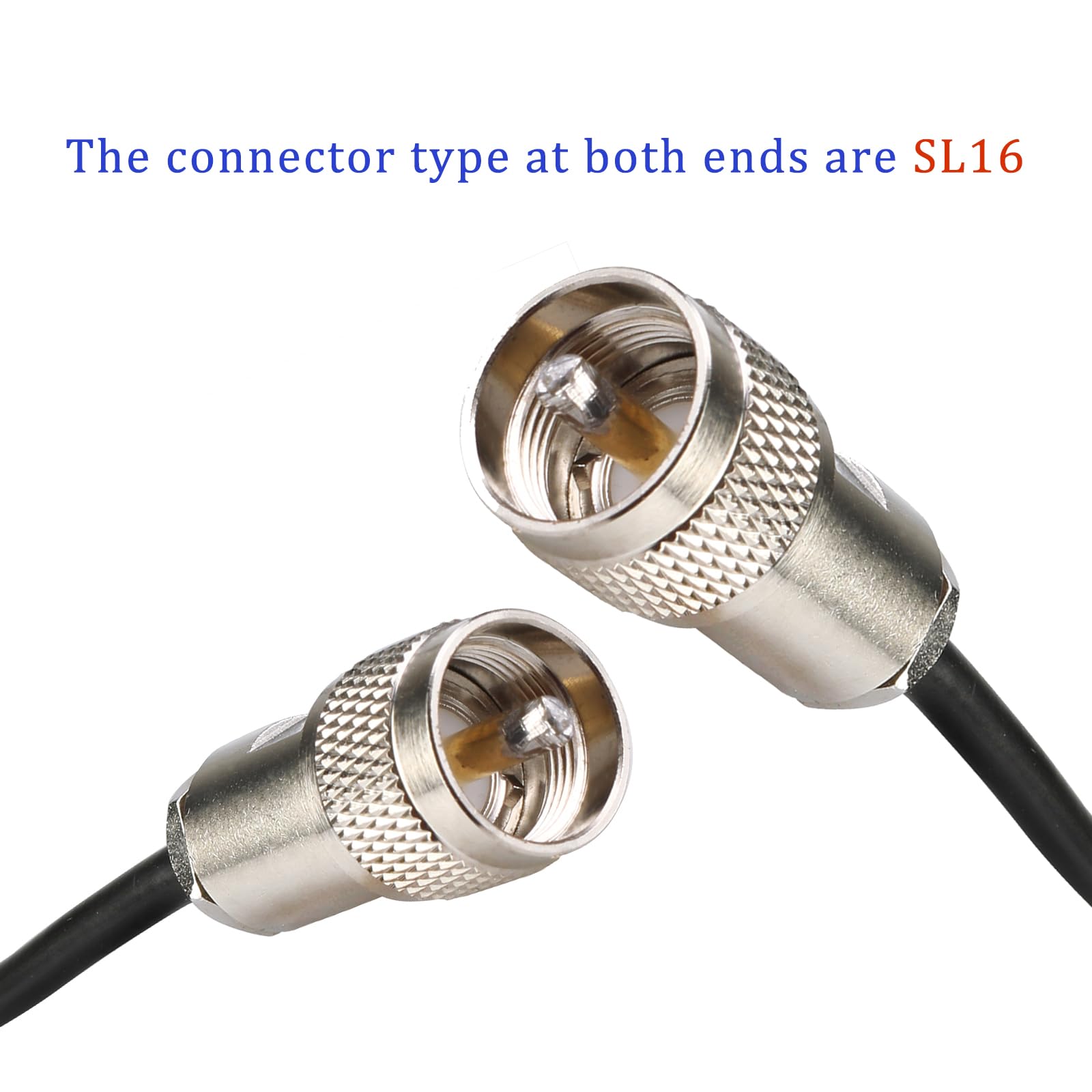 Retevis Low Loss Coaxial Cable - 15ft Pure Copper Coax Extension with SL16 Connector for RT97 Repeater & Two-Way Radios | Ham Radio, Emergency Communication, Outdoor Activities (1 Pack)