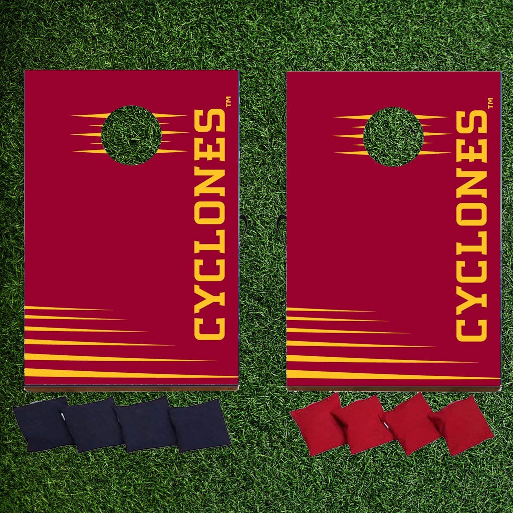Iowa State University Cornhole Bag Toss Game Set - Official ISU Team Logo Outdoor Lawn Party Game for Tailgating, Backyard BBQs & College Events