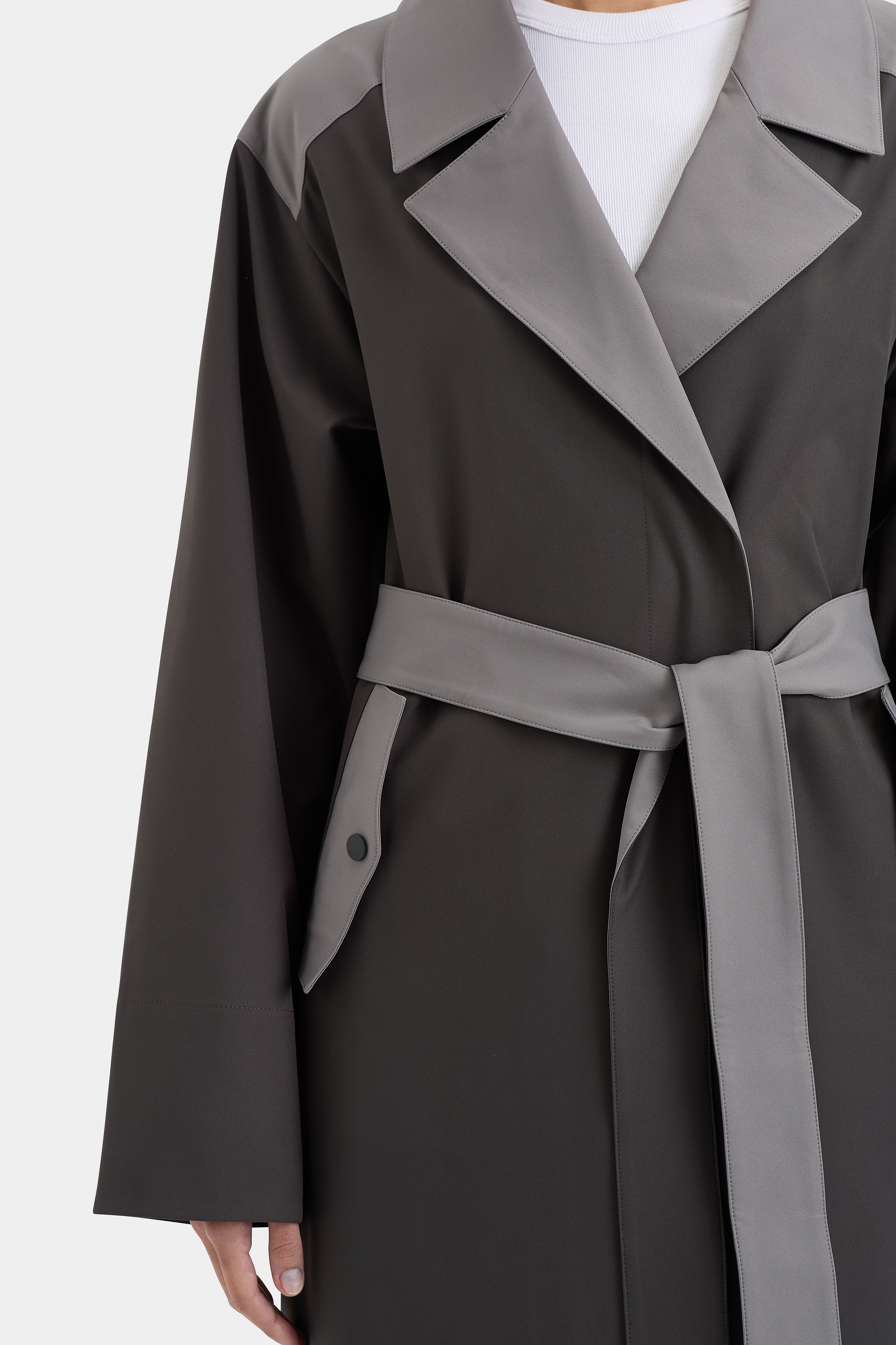 Premium Wesley Trench Coat for Men - Slim Fit Charcoal Gray Overcoat - Perfect for Business, Office & Formal Occasions