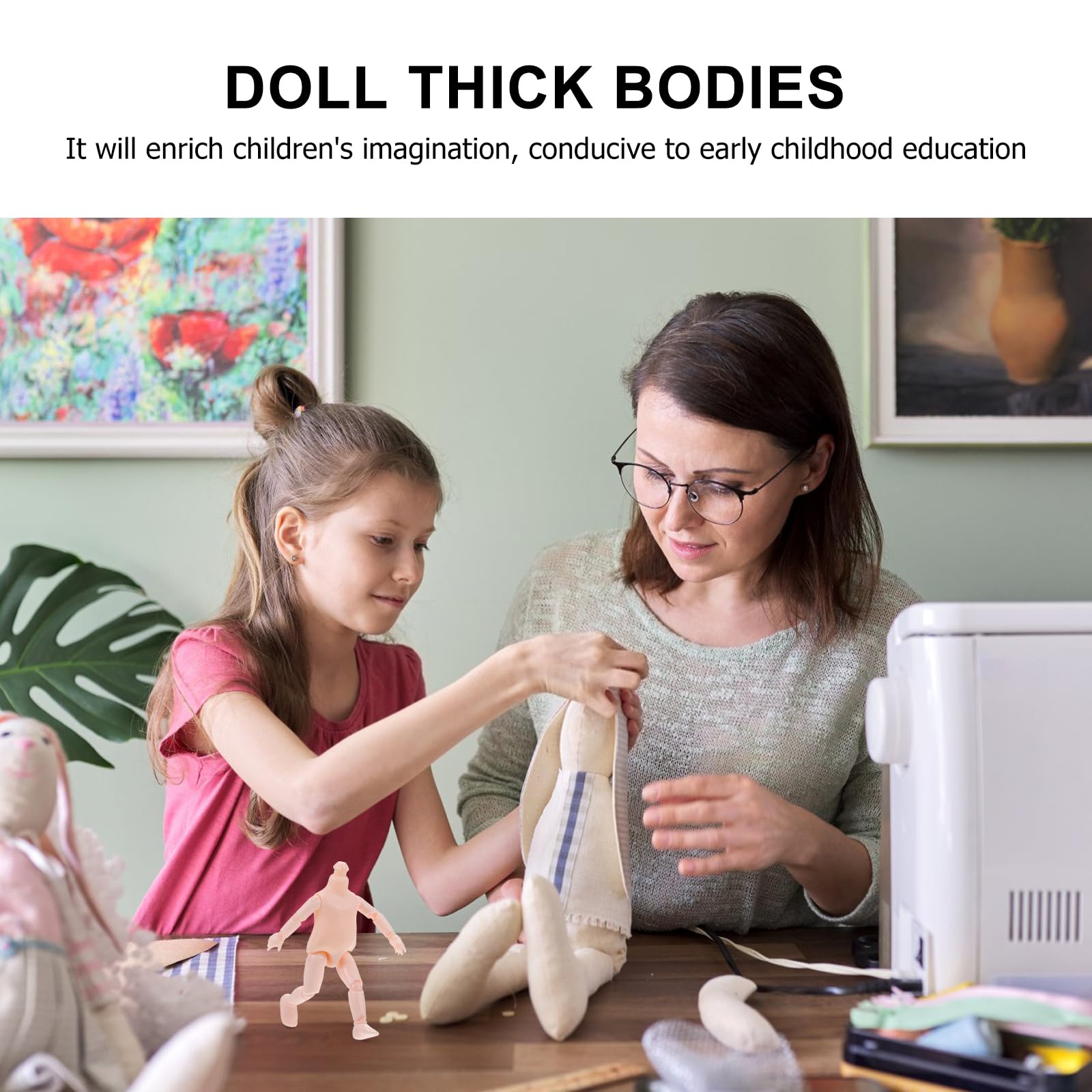 Healifty 6pcs Nude Ball Joint Doll Body with Movable Limbs - DIY BJD Doll Making Kit for Artists & Collectors - Perfect for Custom Doll Design, Photography & Cosplay