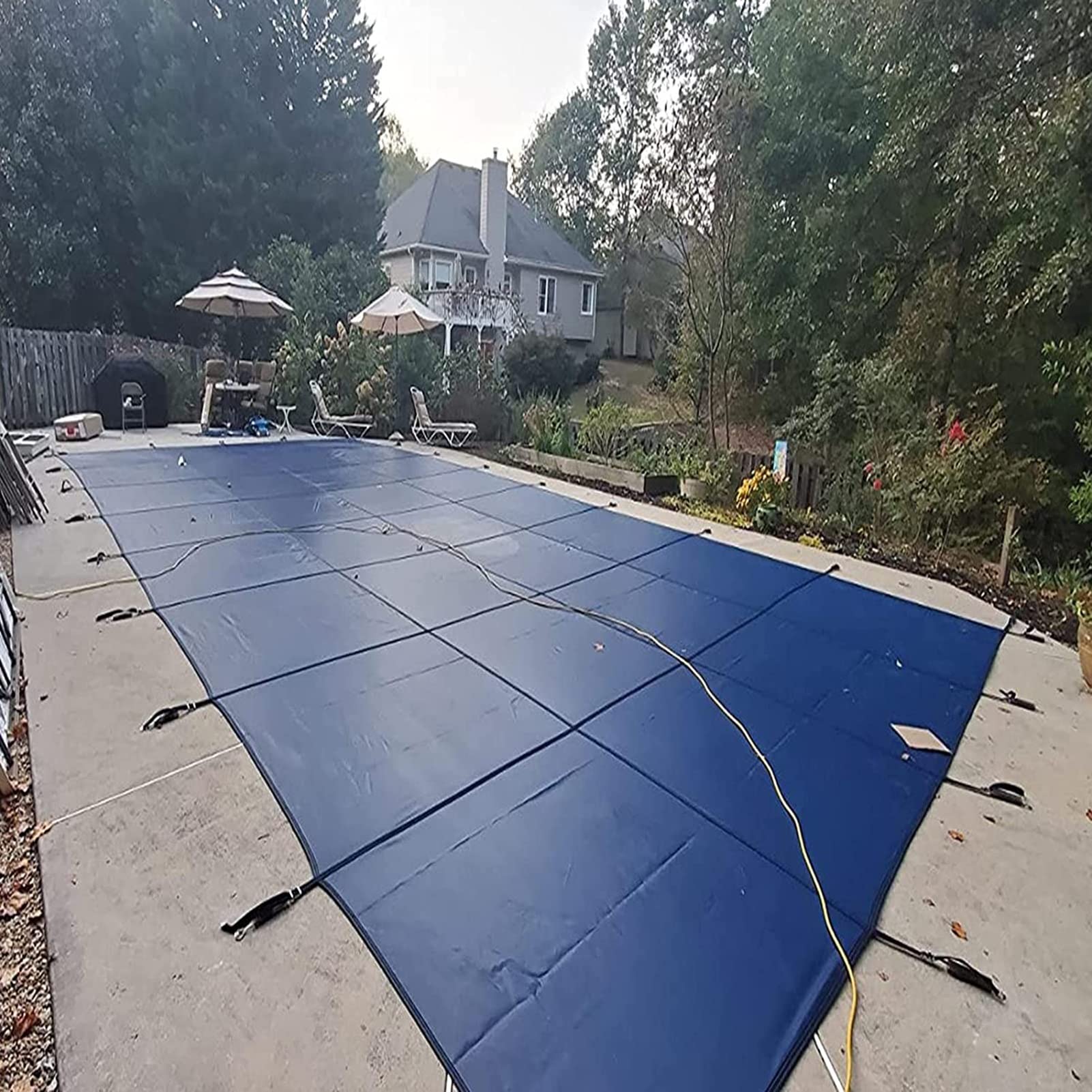 YYSS Winter Swimming Pool Cover - Heavy Duty In-Ground Safety Cover for Rectangular/Square Pools with Installation Kit (6.6ft x 10ft) | Leaf Protection & Winterization | Perfect for Backyard, Residential & Commercial Use