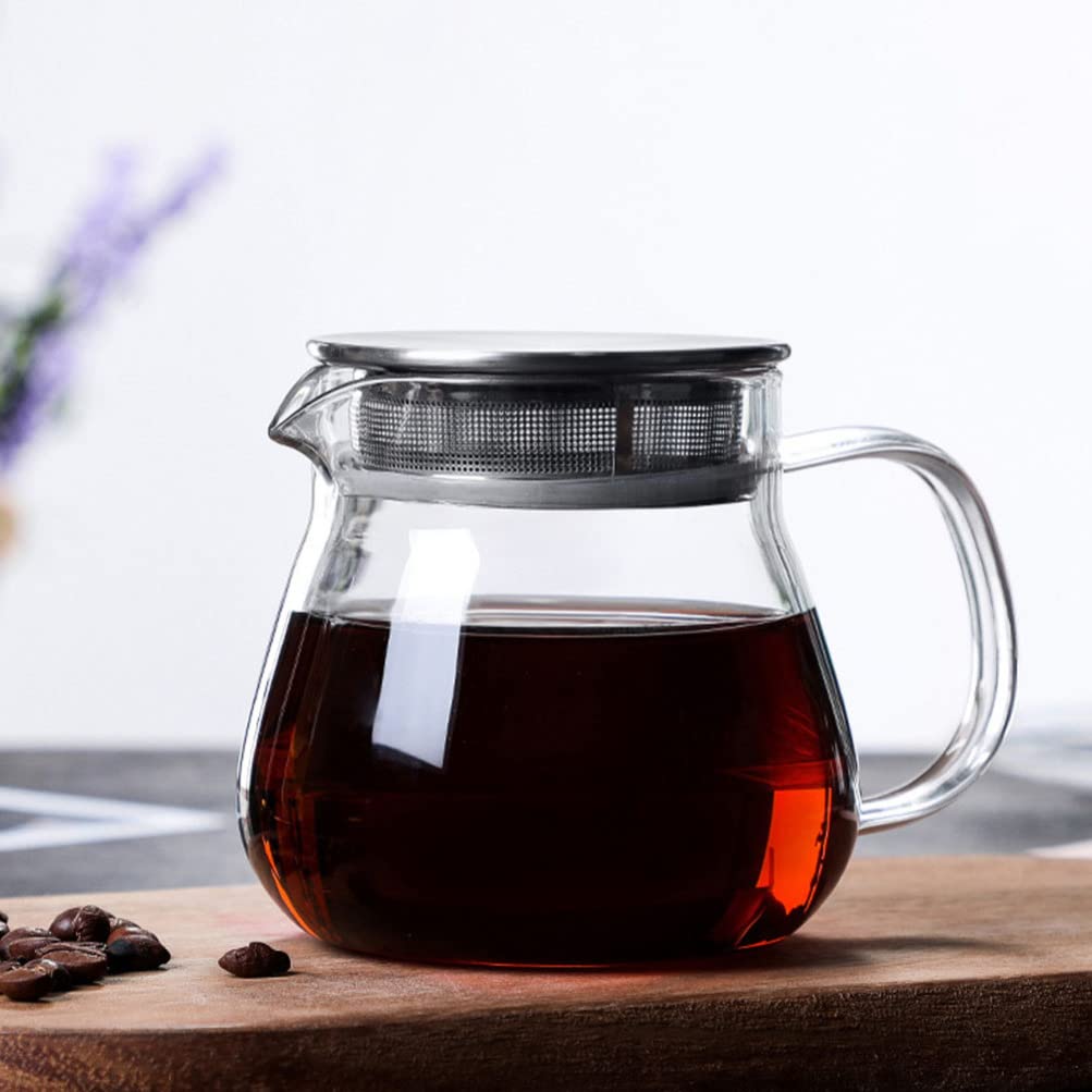 1pc Glass Coffee Pot with Drain Net - Exquisite & Practical Beverage Kettle for Coffee, Tea & Juice - Perfect for Home, Office & Cafe Use