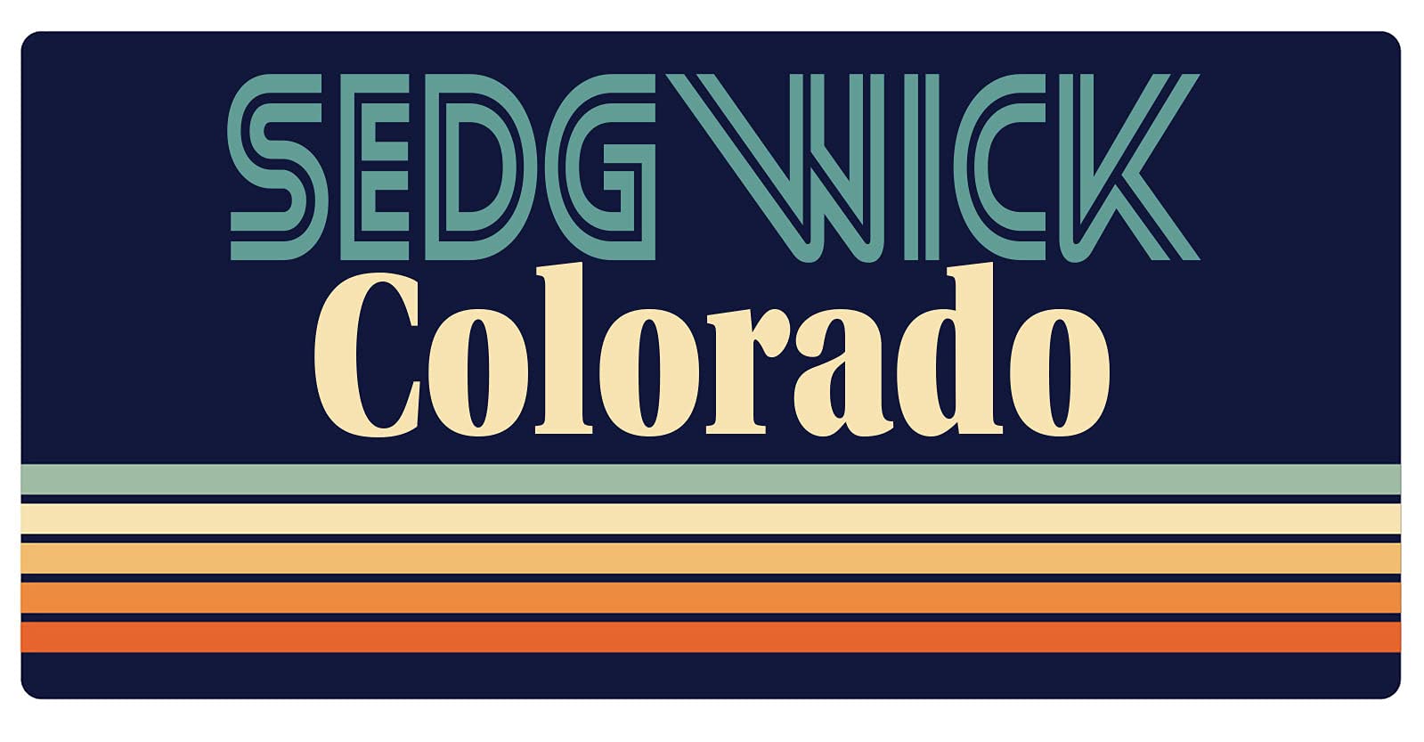 Sedgwick Colorado 5 x 2.5-Inch Retro Fridge Magnet - Vintage Souvenir for Refrigerators, Lockers & Metal Surfaces - Perfect for Home, Office & Travel Decor