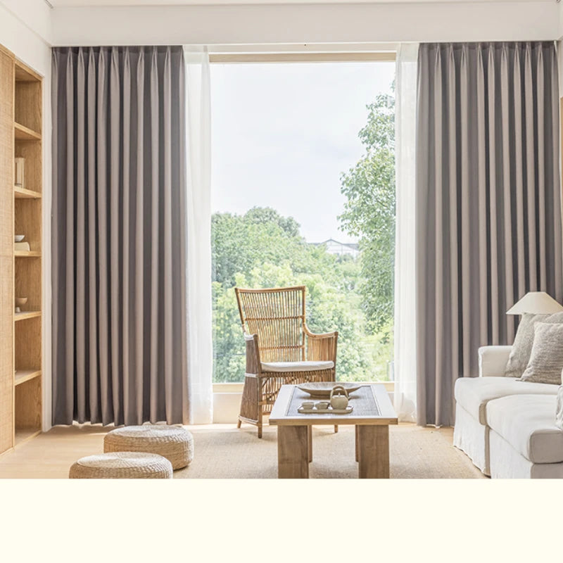 Elena Striped Chenille Curtain Swatch - Soft Textured Window Drapes for Living Room & Bedroom Decor