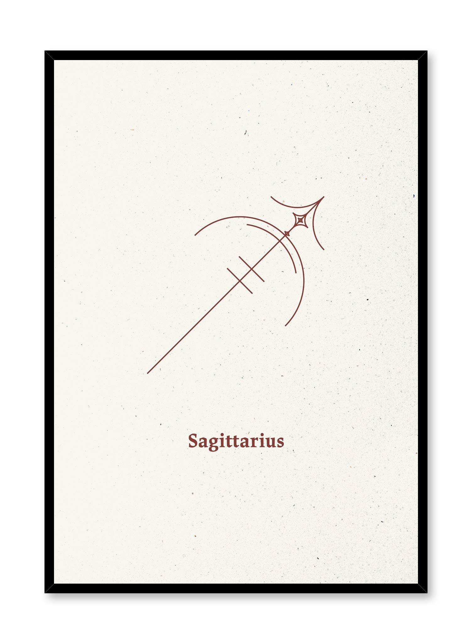 Minimal Sagittarius Zodiac Poster - Modern Astrology Wall Art for Home & Office Decor | Perfect for Bedroom, Living Room or Gift