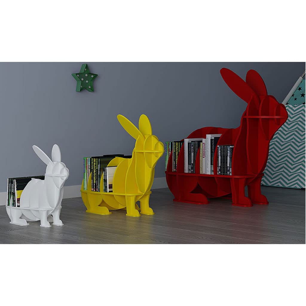Animal Shaped Bookcase - Rabbit Bookshelf for Kids, Cute Floor Standing Book Storage Rack, Playroom & Children's Room Decor - Perfect for Nursery, Bedroom & Reading Nook Organization