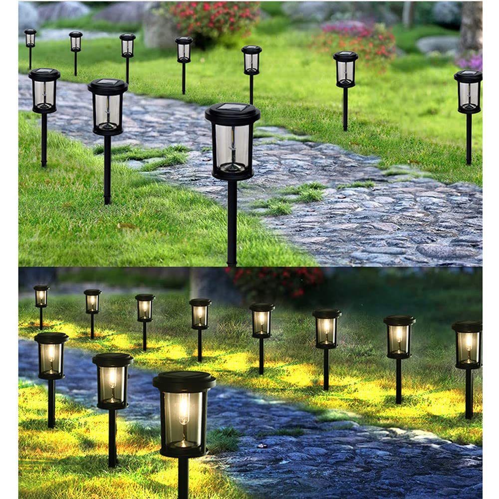 Solar Powered Outdoor Post Lights - Waterproof LED Garden Lantern for Courtyard, Villa & Landscape Decoration | Die Cast Aluminum Fixture with Floor Plug | Perfect for Pathways, Driveways & Patio Lighting