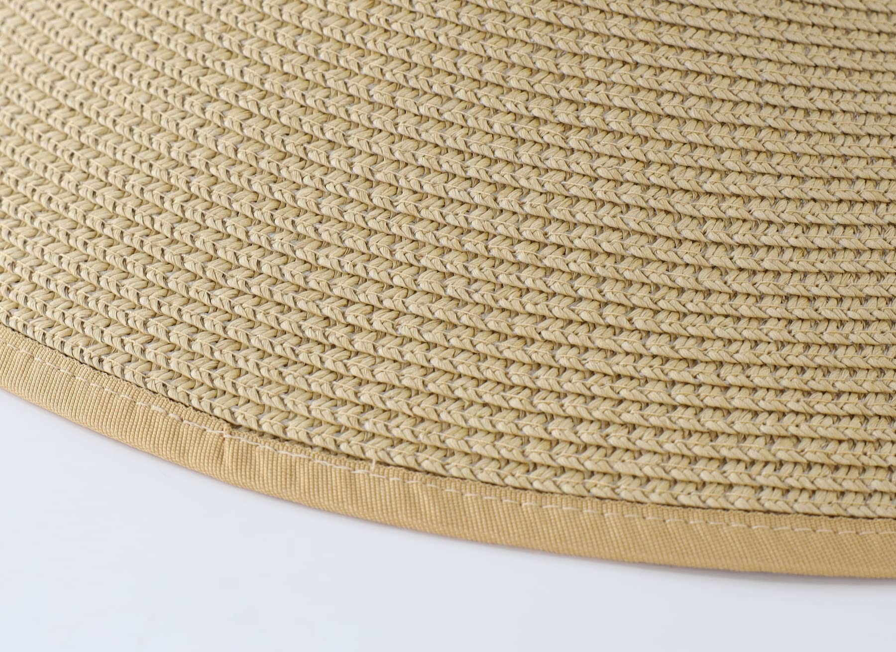 Women's UPF50+ Wide Brim Straw Sun Hat - Rollable Beach Hat & Sun Visor for Outdoor, Vacation, and Summer Activities