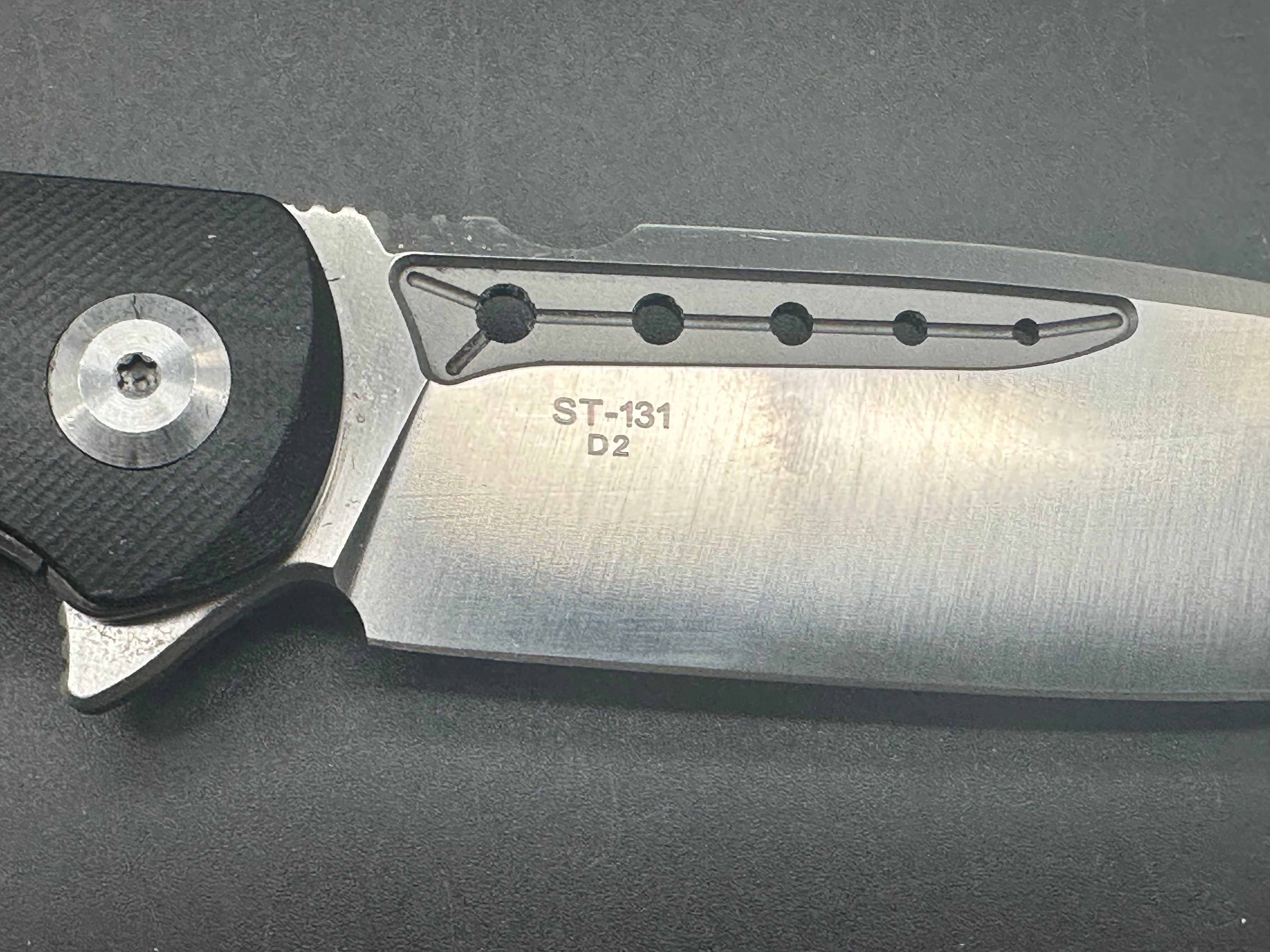 Sitivien ST131 Folding Pocket Knife - D2 Steel Blade, Black G10 Handle, Liner Lock Mechanism for EDC, Camping & Outdoor Activities