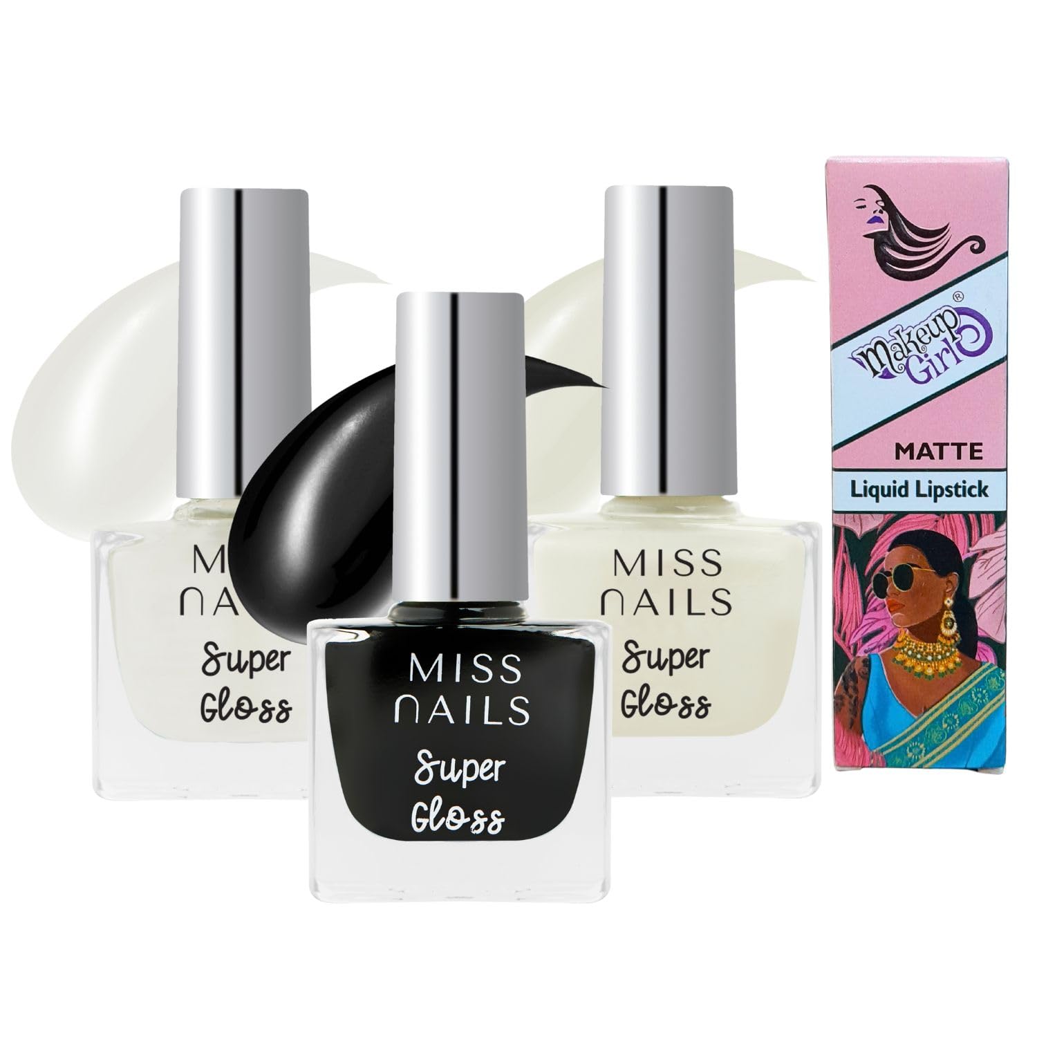 Toxic-Free Super Gloss Nail Polish Set - 3 Pack (SG05) | Ultra Shiny & Nourishing Nail Lacquer for Women | Perfect for Manicures, Parties & Everyday Wear