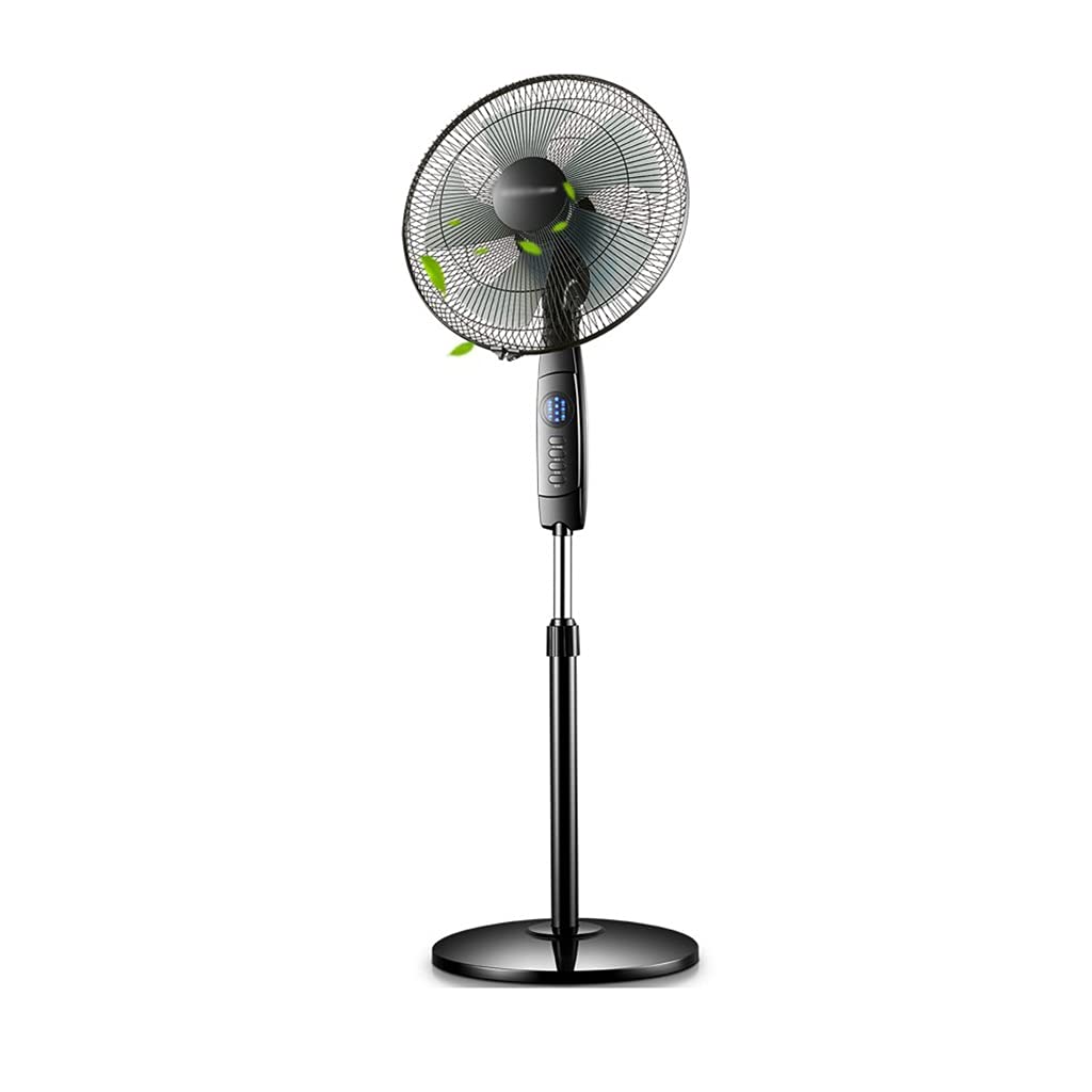 Ultra Quiet DC Motor Rechargeable Stand Fan with Remote - 9 Speed Adjustable, 7.5 Hour Timer for Bedroom & Office | Portable Pedestal Fan for Sleeping, Home & Office Cooling