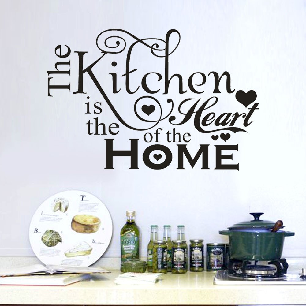 Removable Vinyl Wall Art Stickers - Moon Shaped Mirror Wall Decor for Kitchen, Living Room & Bedroom | Heart Home Decoration Mural | Easy Peel & Stick Design for Home Interior