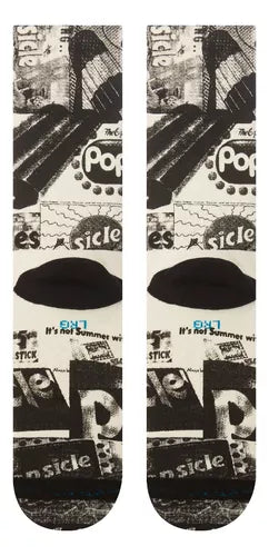 Stance Popsicle Crew Socks Pack of 1 - Fun & Colorful Novelty Socks for Men & Women - Perfect for Casual Wear, Gifts, and Summer Outfits