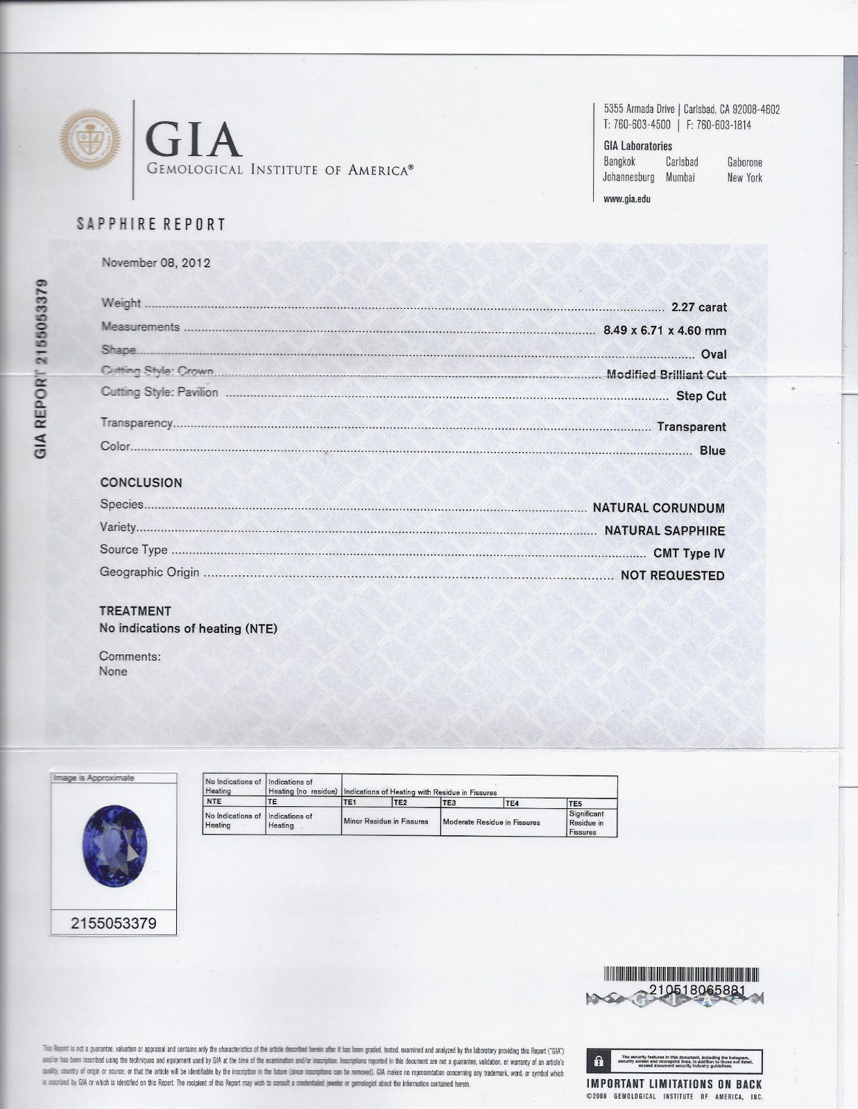 2.97CT GIA Certified Natural Blue Sapphire Diamond Ring in 14K Gold - Unheated & No Heat Treatment - Perfect for Engagement, Wedding & Anniversary Gifts