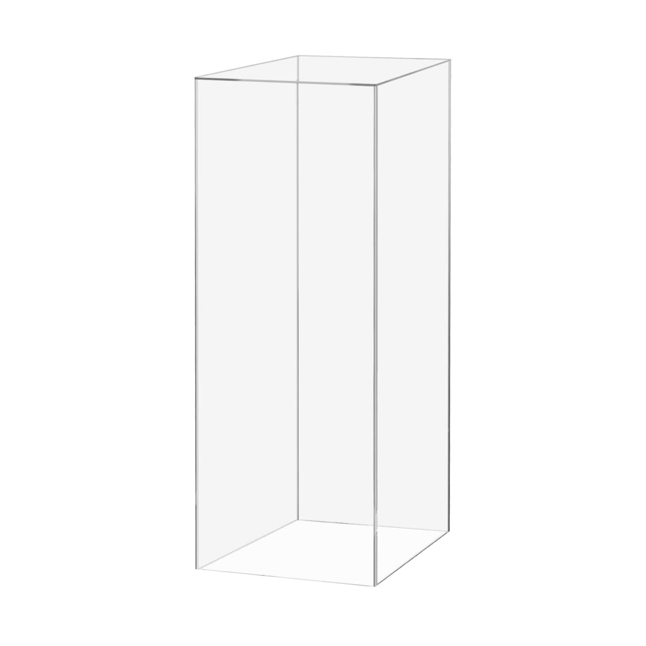 12x12x40 Inch Clear Acrylic Display Pedestal Stand - No Lid Trophy Showcase Cube for Wedding Reception, Expo Events & Retail Displays | Durable Marketing Holder for Trinkets, Awards & Product Showcases