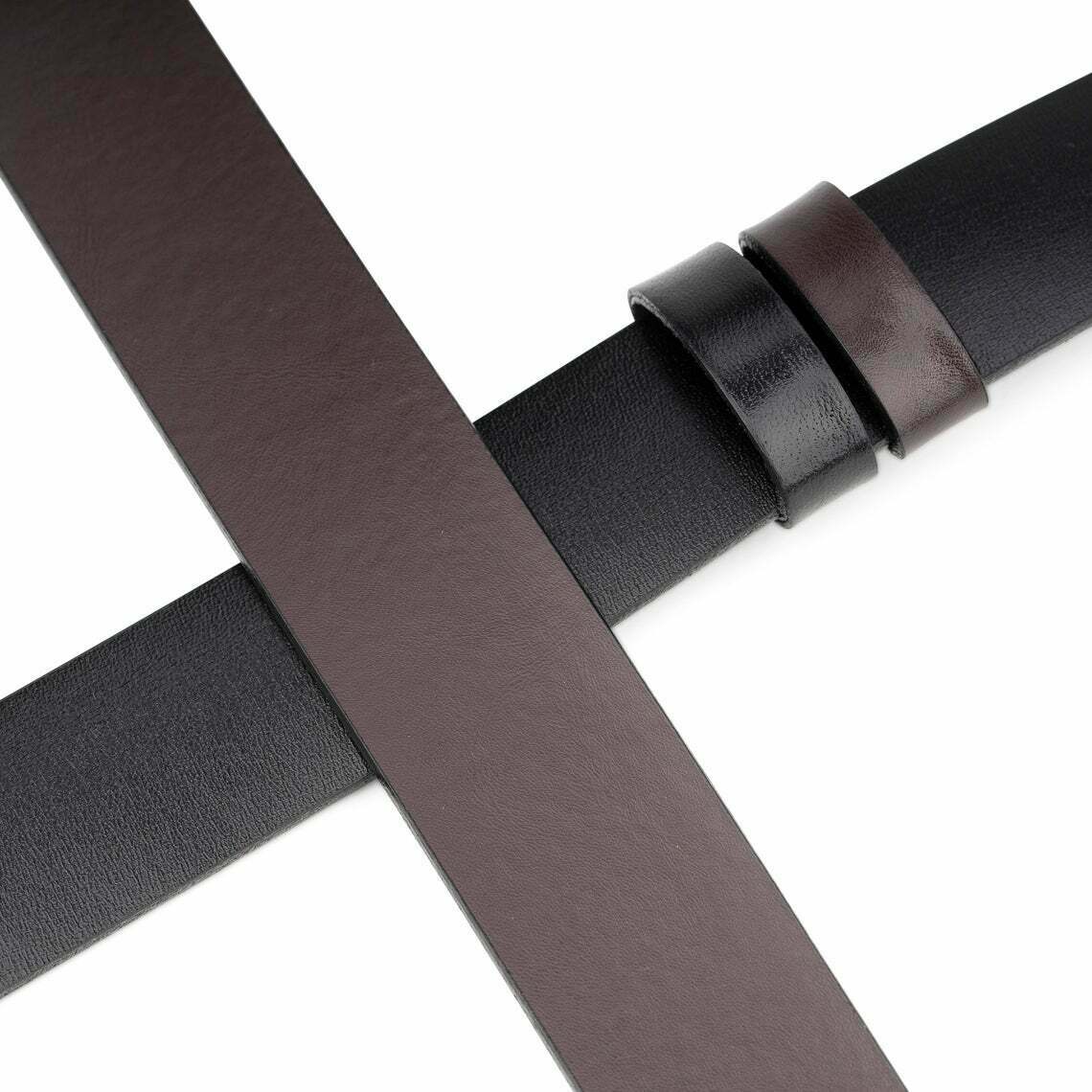 Reversible Leather Belt for Men - 35mm Black & Brown Strap - Fits Dunhill Belts (1-3/8