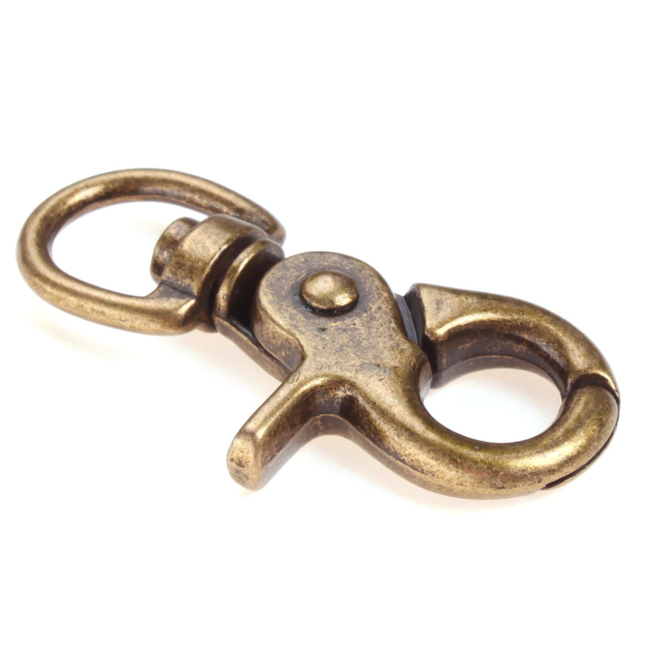 COTOWIN 10-Pack Antique Brass Lobster Clasps - Oval Swivel Trigger Clips Hooks for Bags, Belts, Leathercraft & DIY Projects | Durable Snap Clasps for Straps, Jewelry Making & Crafting Accessories