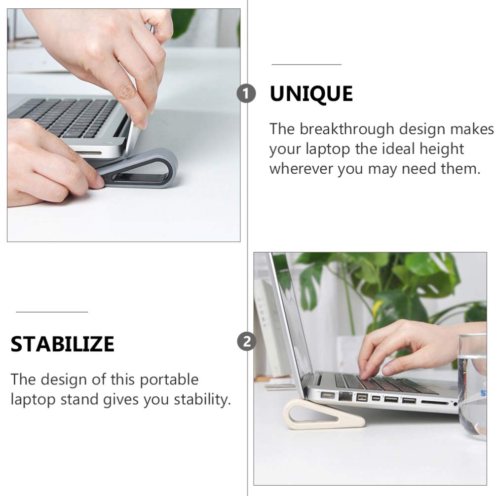 4-Piece Adjustable Laptop Cooling Stand with 6 Fans - Ergonomic Computer Riser for Better Airflow & Posture - Perfect for Home, Office & Gaming Setups