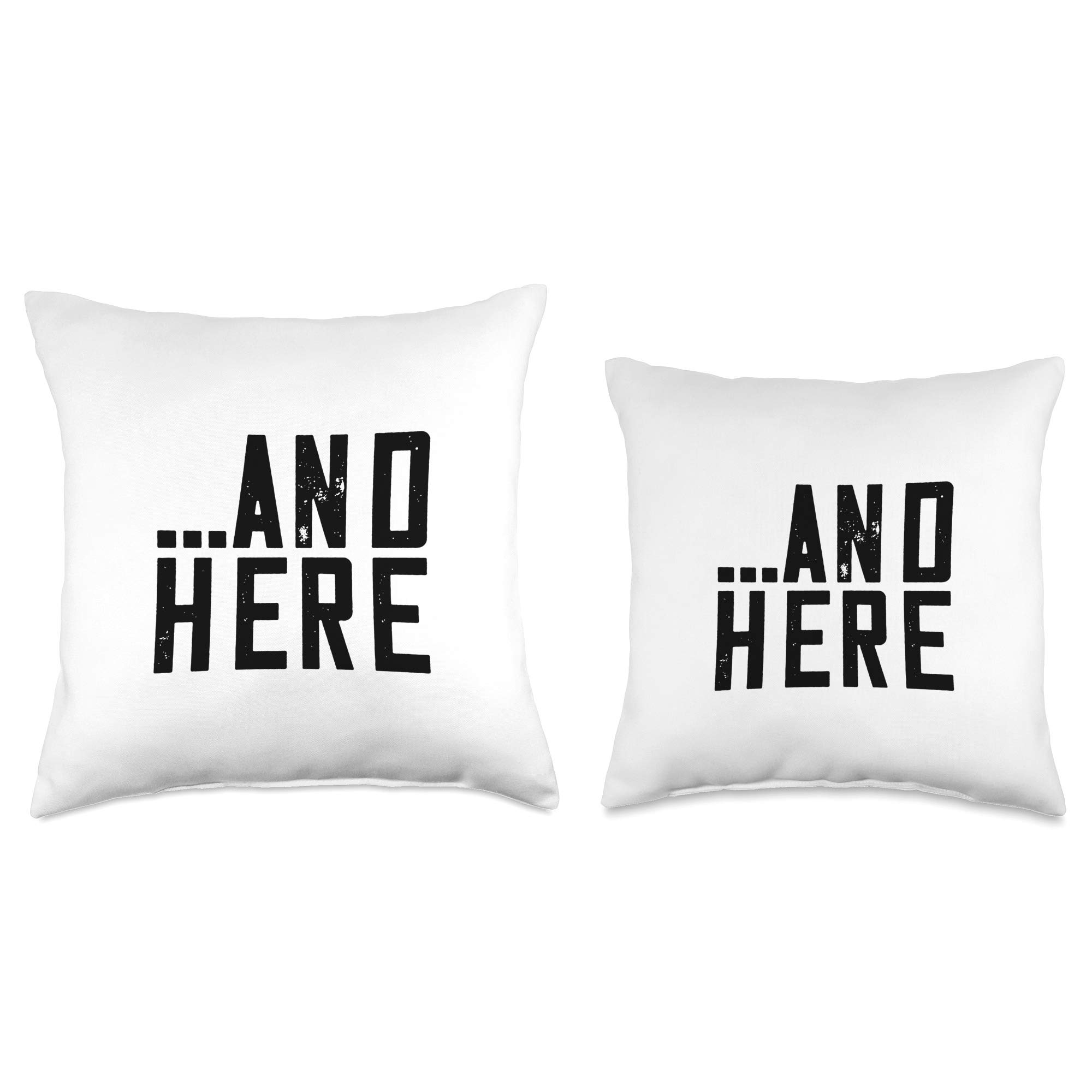 Funny Matching Couples Pillow Set - 'We Had Sex Here And Here' Throw Pillows for Bedroom Decor | Perfect Gift for Anniversaries & Newlyweds